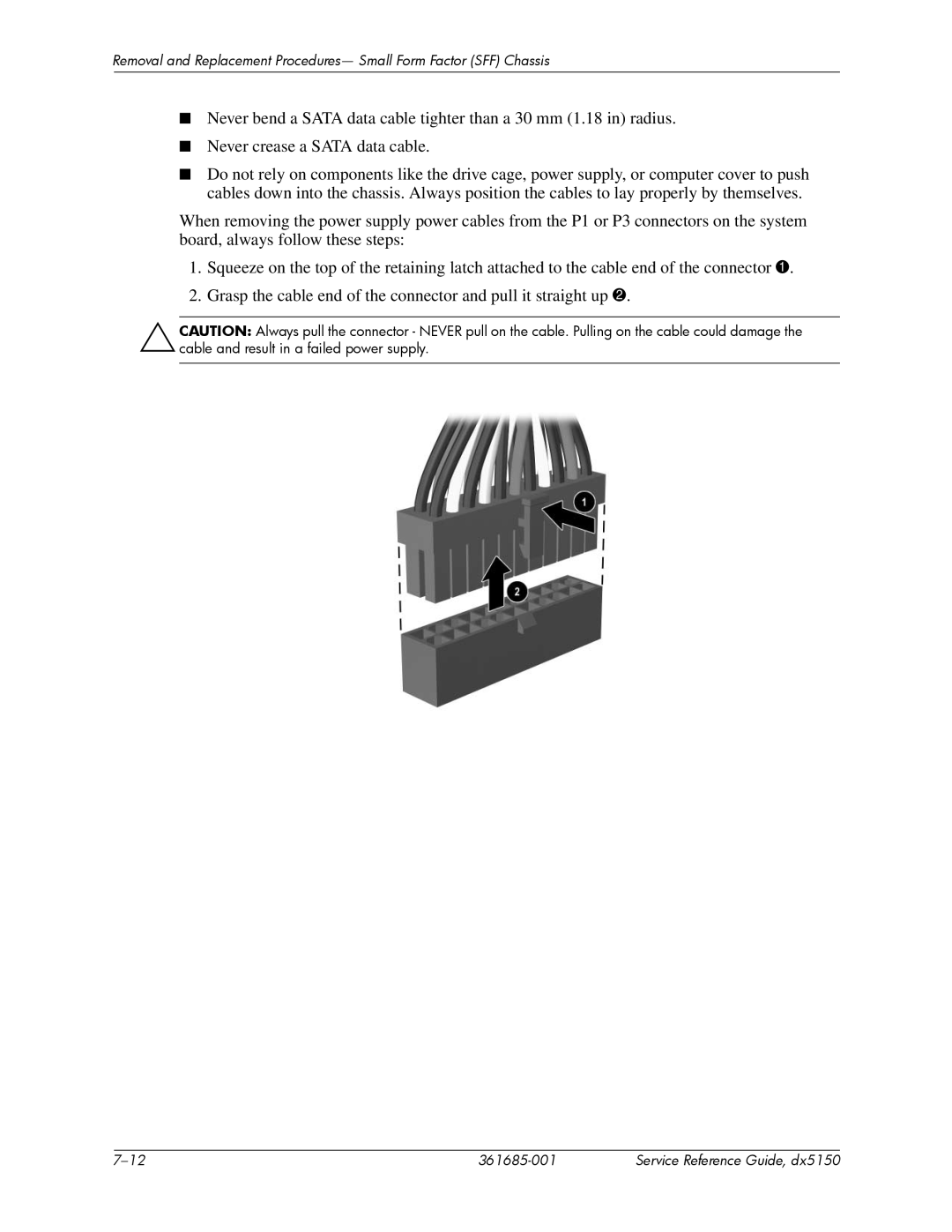 HP dx5150 manual 361685-001 