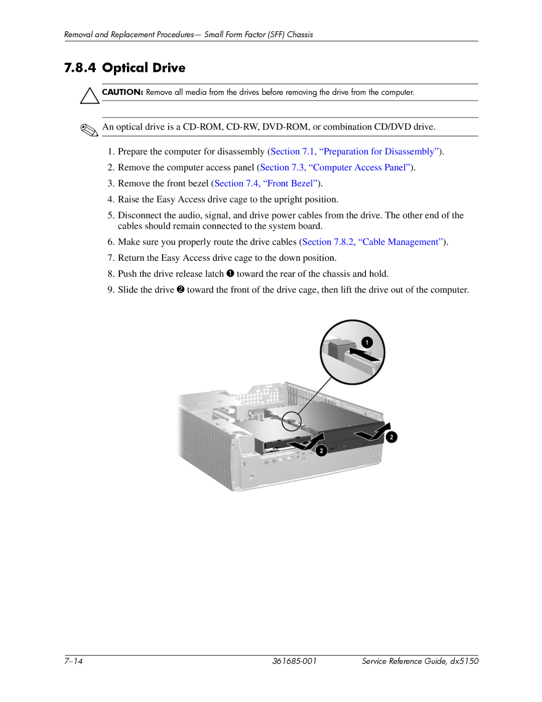 HP dx5150 manual Optical Drive 