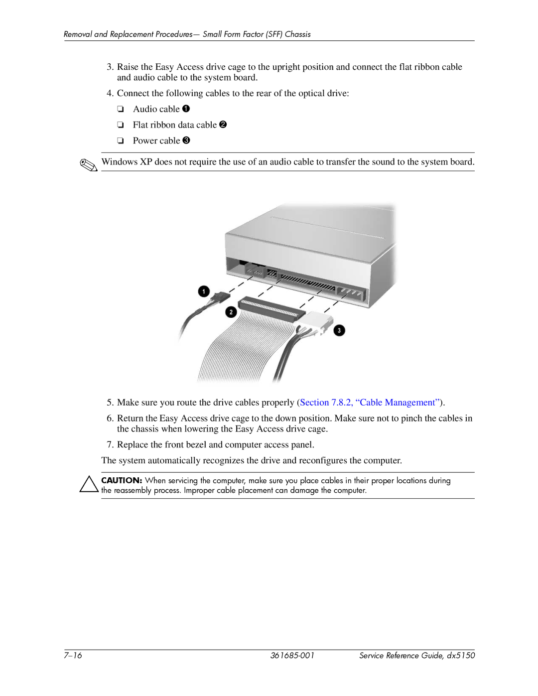 HP dx5150 manual 361685-001 