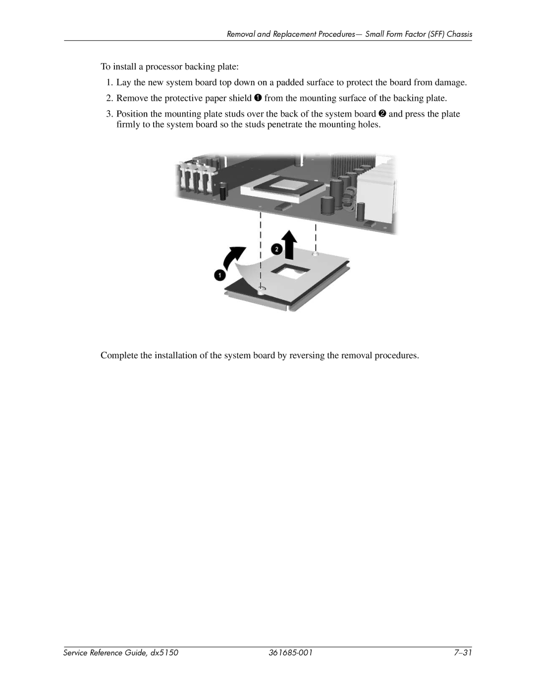 HP manual Service Reference Guide, dx5150 361685-001 