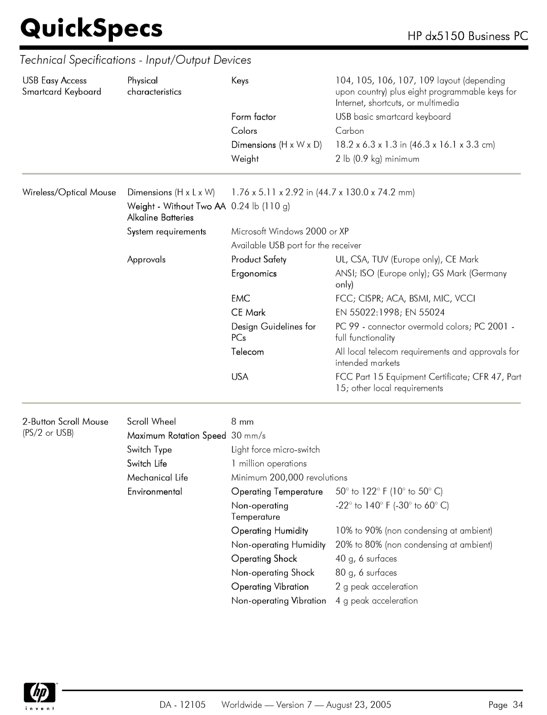 HP dx5150 manual EMC FCC Cispr ACA, BSMI, MIC, Vcci, Usa 