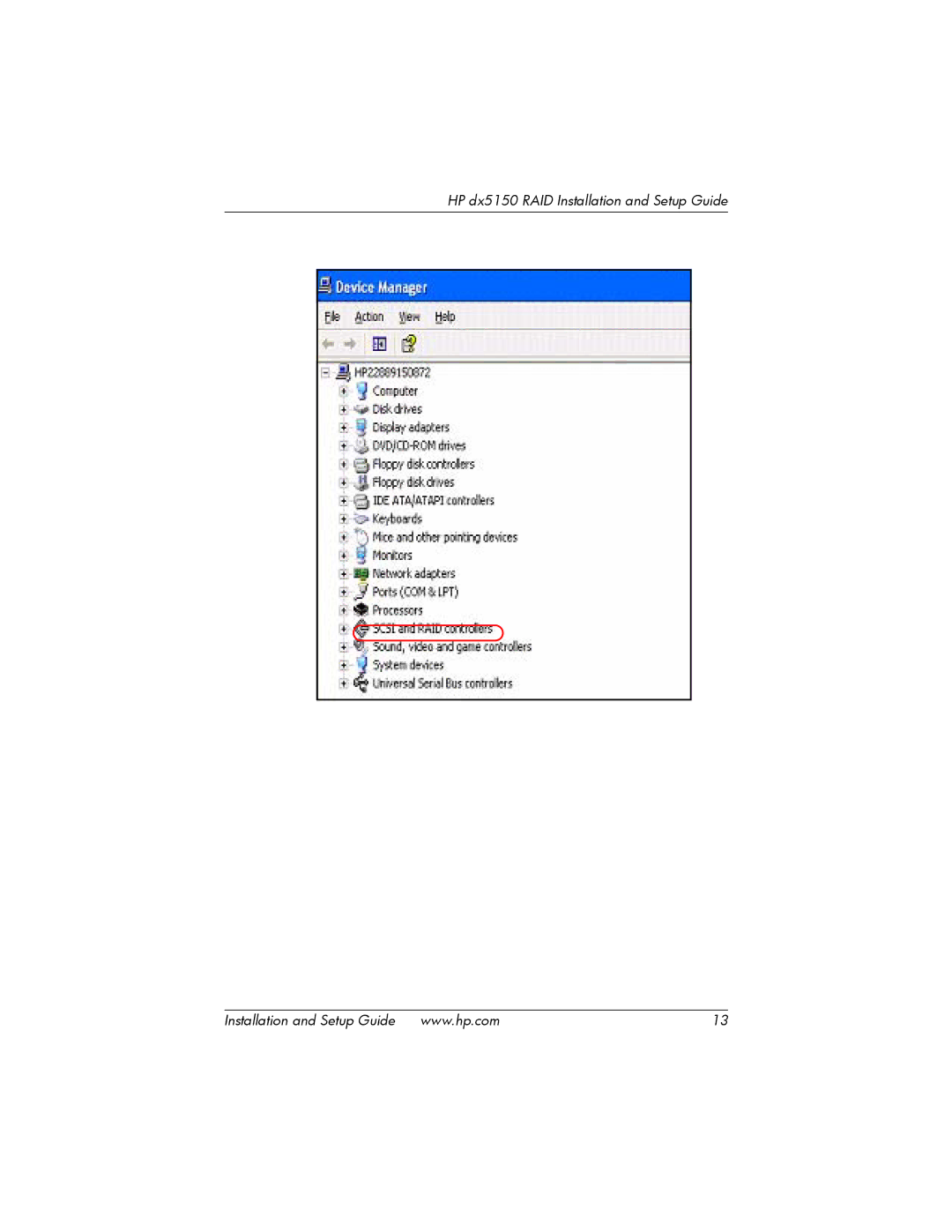 HP manual HP dx5150 RAID Installation and Setup Guide 