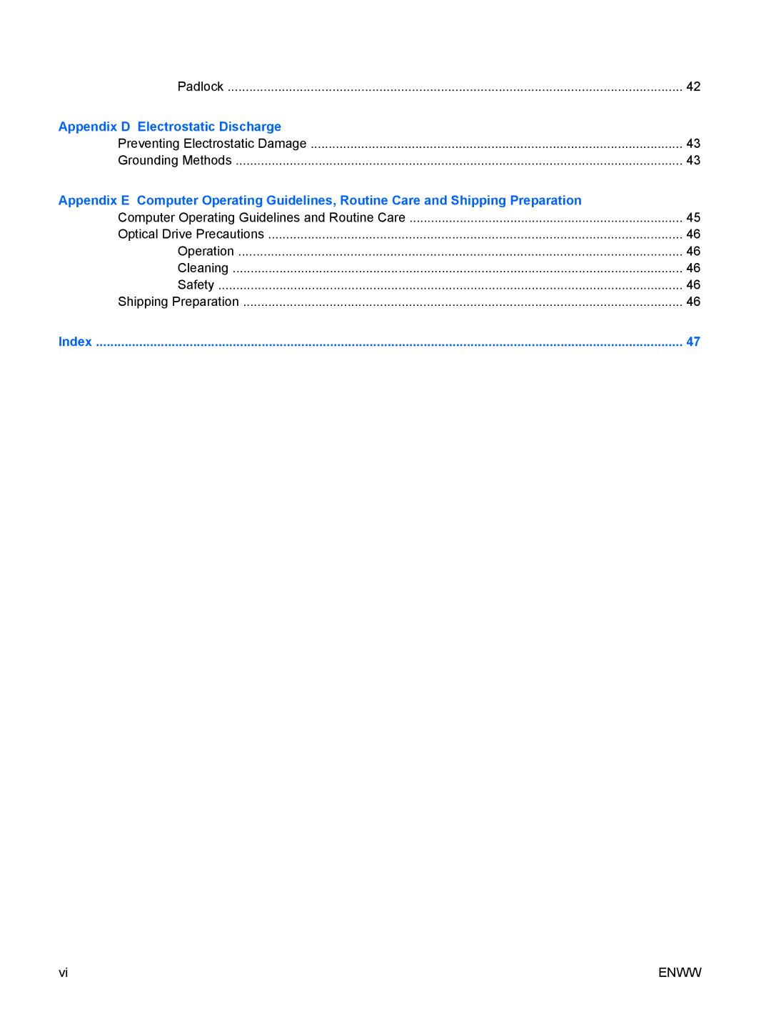 HP dx7300 manual Appendix D Electrostatic Discharge 