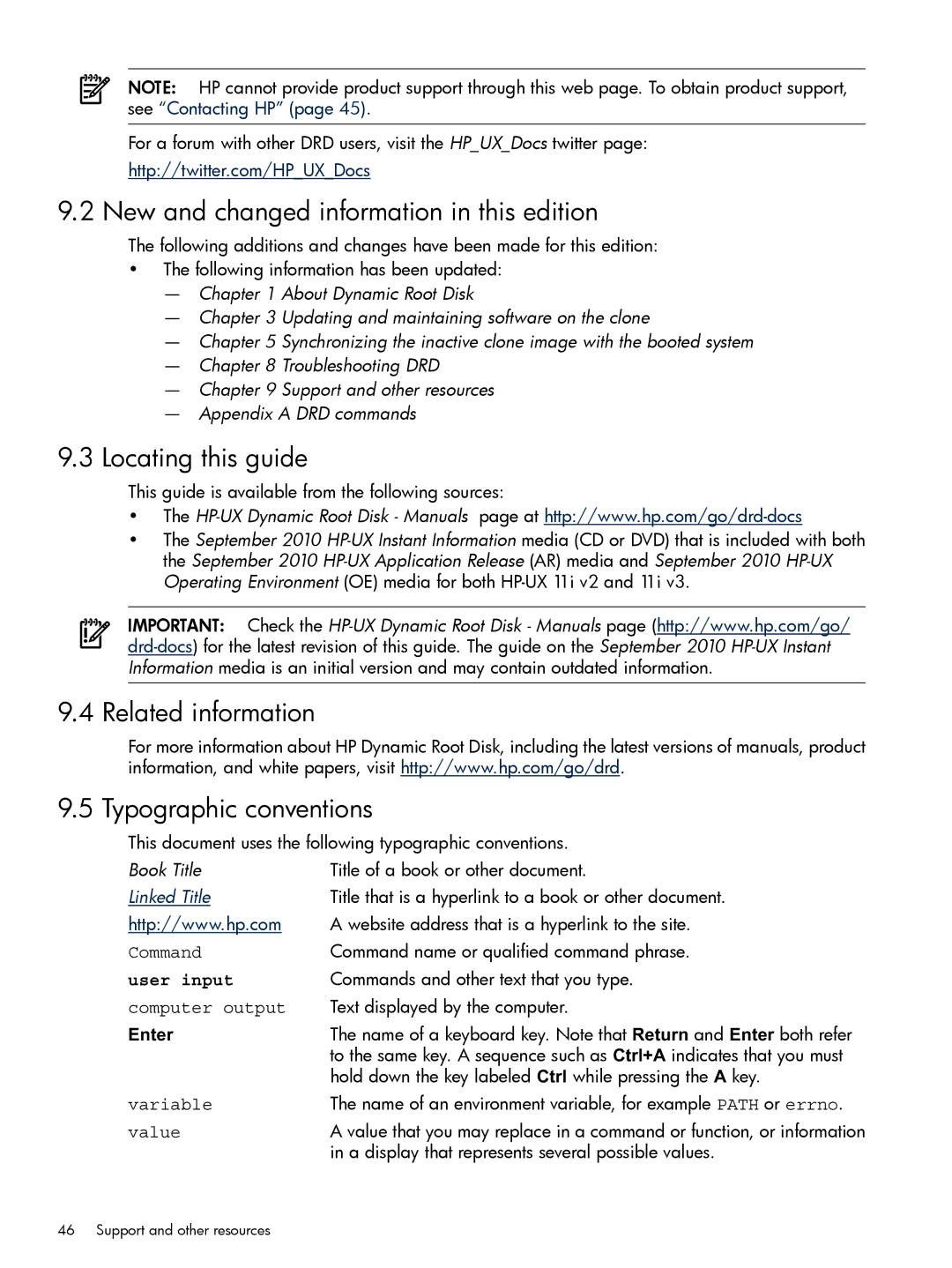 HP Dynamic Root Disk (DRD) manual New and changed information in this edition, Locating this guide 