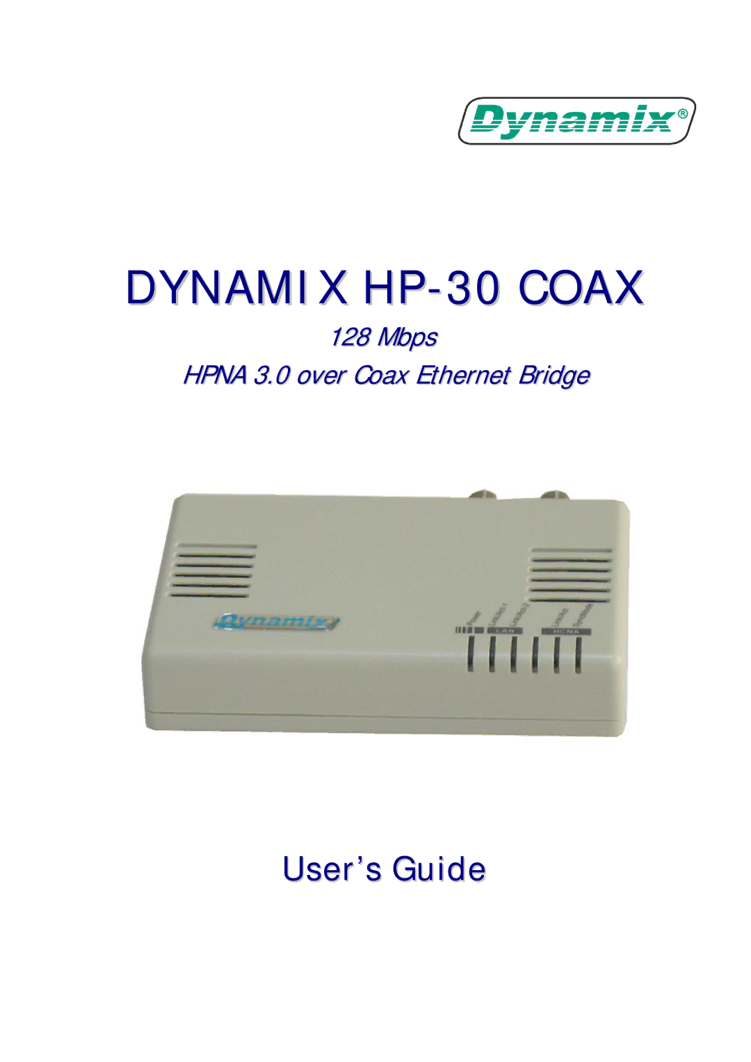 HP Dynamix -30 Coax manual Dynamix HP-30 Coax 