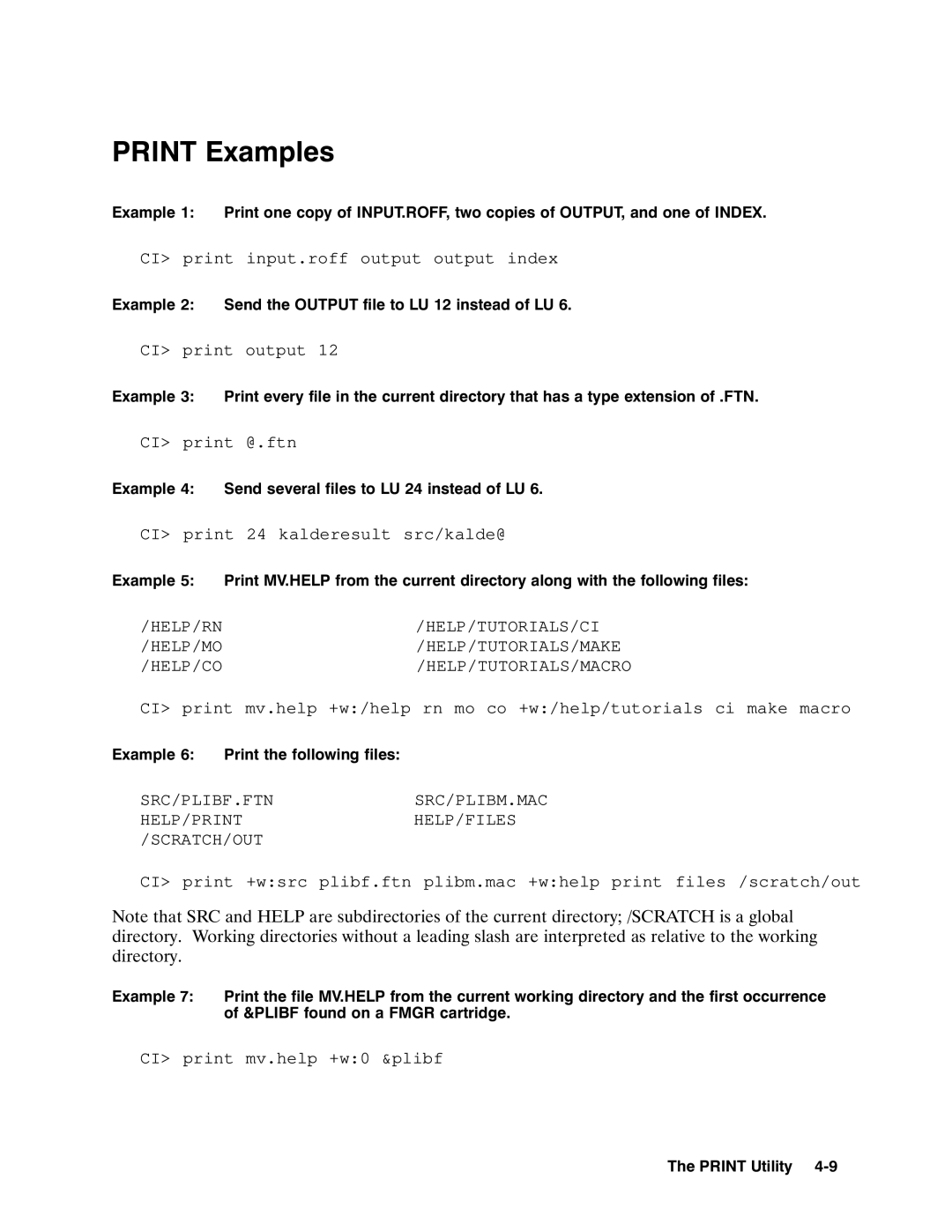 HP E0495 manual Src/Plibf.Ftnsrc/Plibm.Mac Help/Printhelp/Files /Scratch/Out 