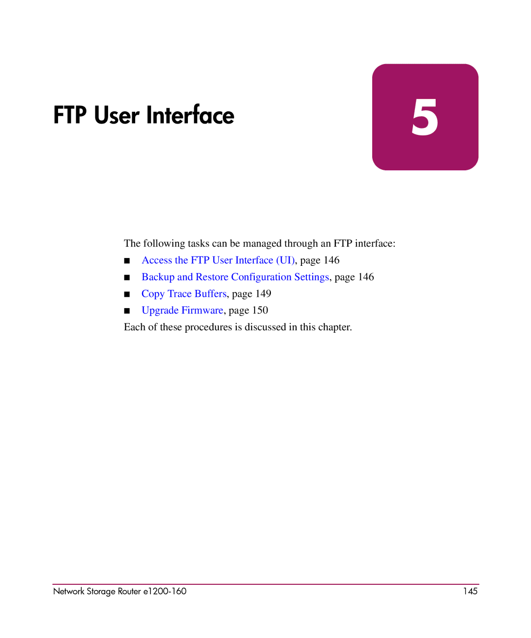 HP e1200-160 manual FTP User Interface 