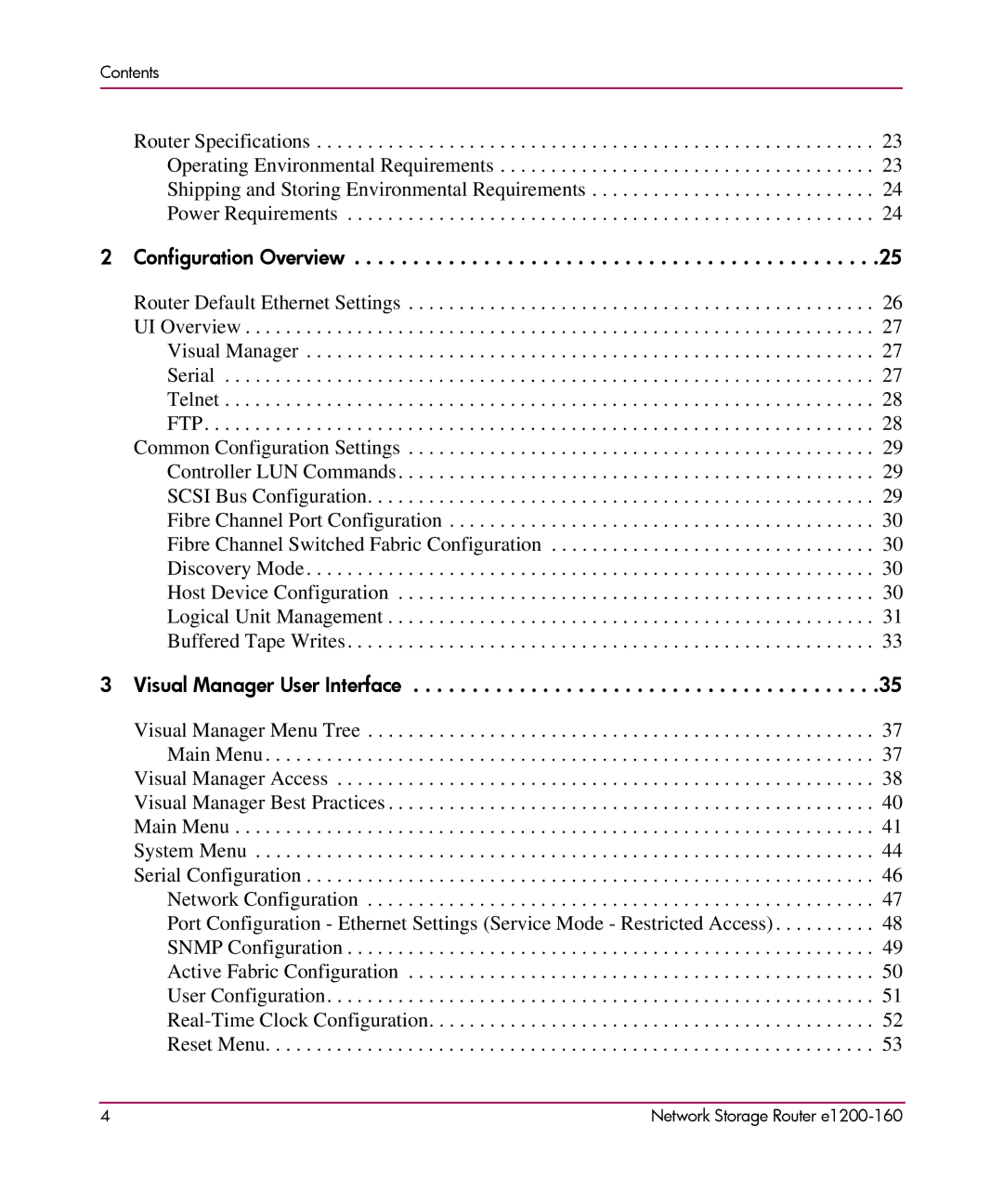 HP e1200-160 manual Configuration Overview 