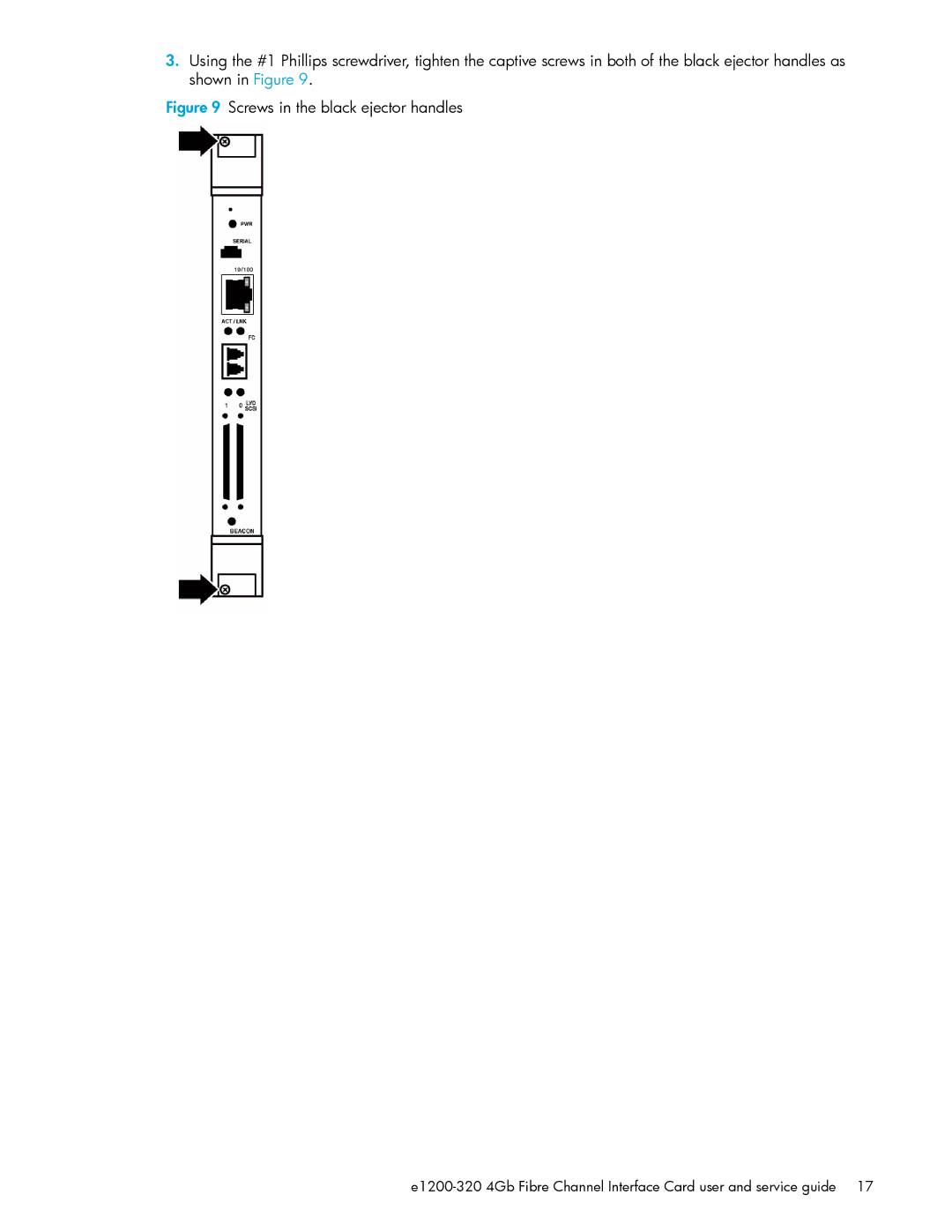 HP E1200-320 manual Screws in the black ejector handles 