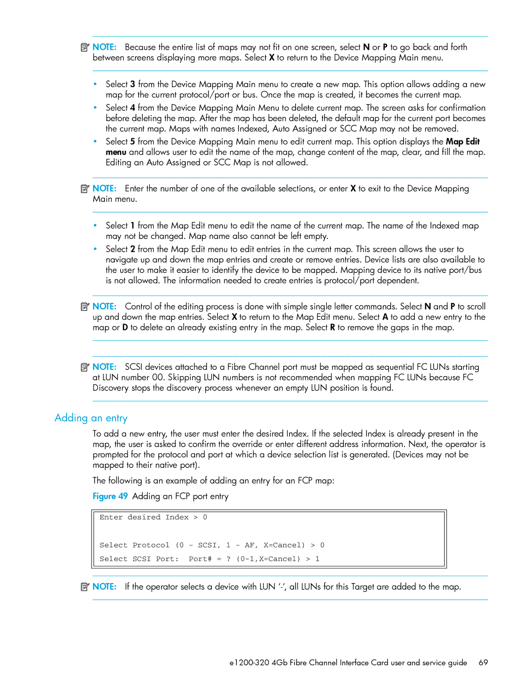 HP E1200-320 manual Adding an entry 