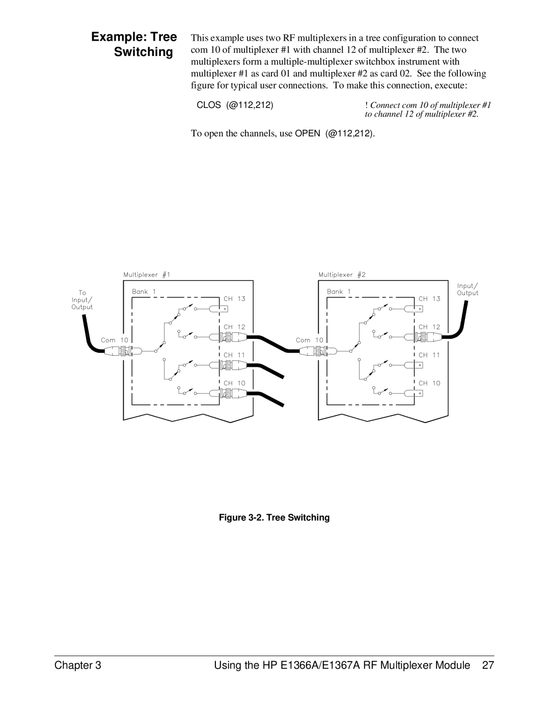 HP E1367A, E1366A manual Example Tree Switching 