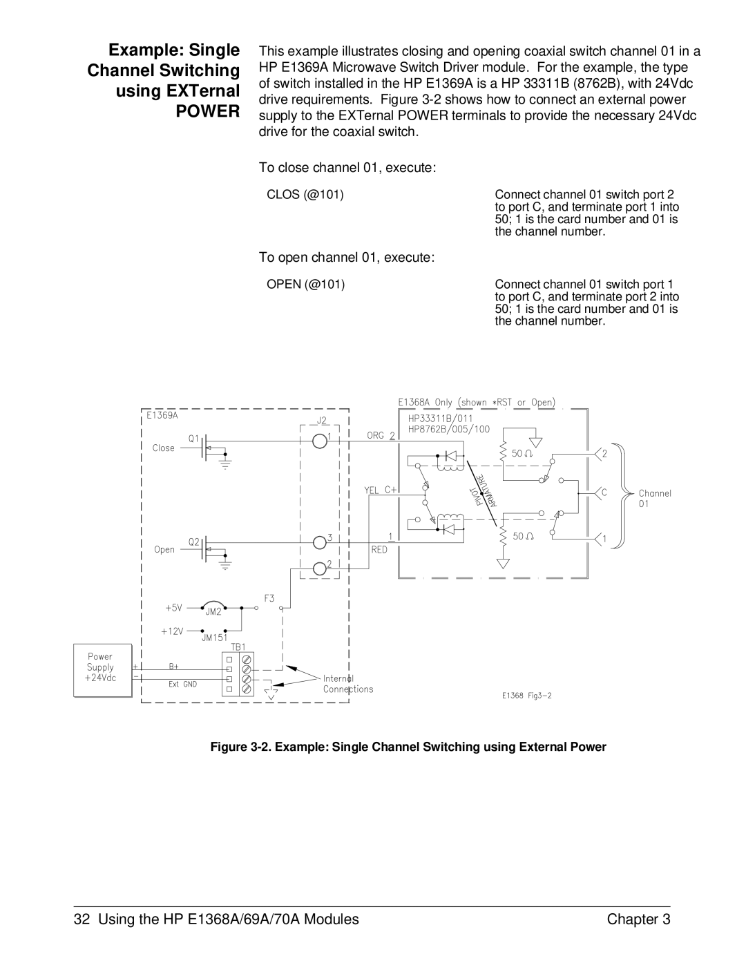 HP E1368A manual Power 