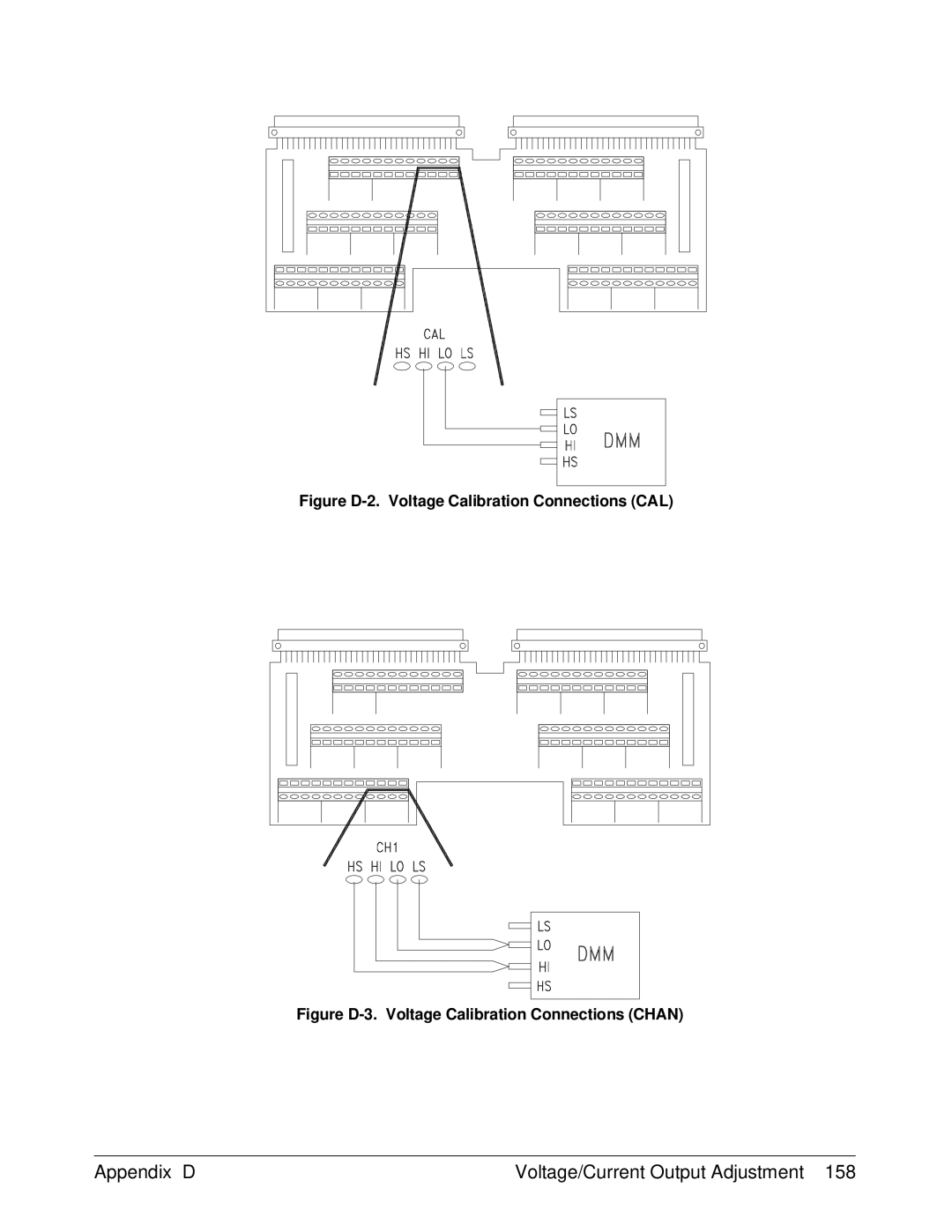 HP E1418A manual Figure D-2. Voltage Calibration Connections CAL 