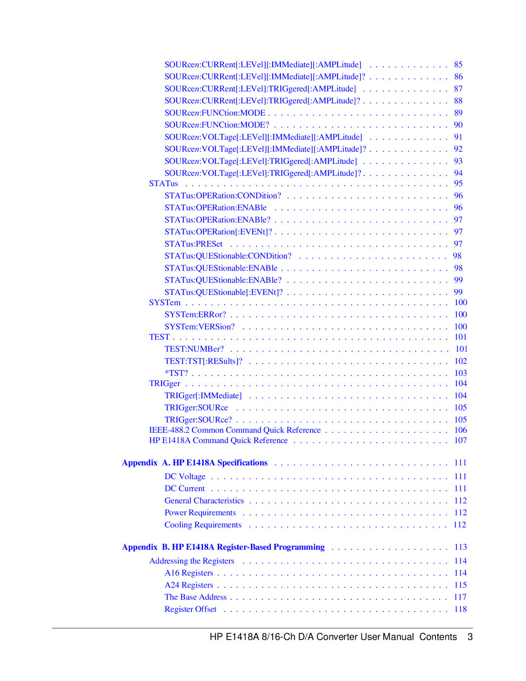 HP manual Appendix B. HP E1418A Register-Based Programming 