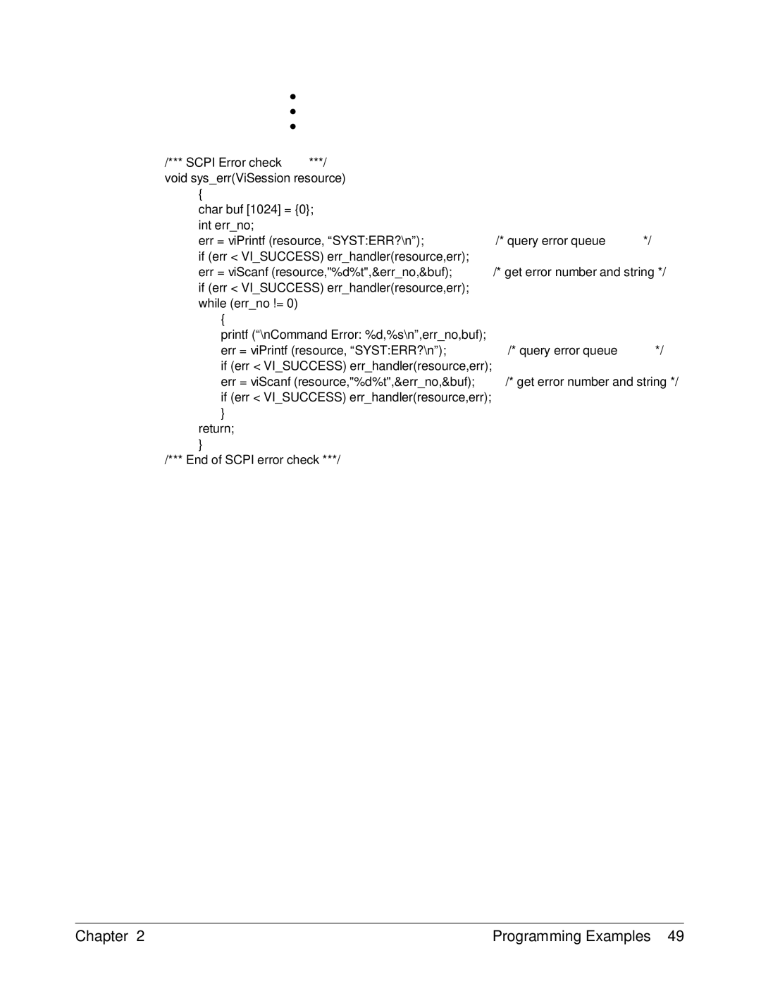 HP E1418A manual Chapter Programming Examples 