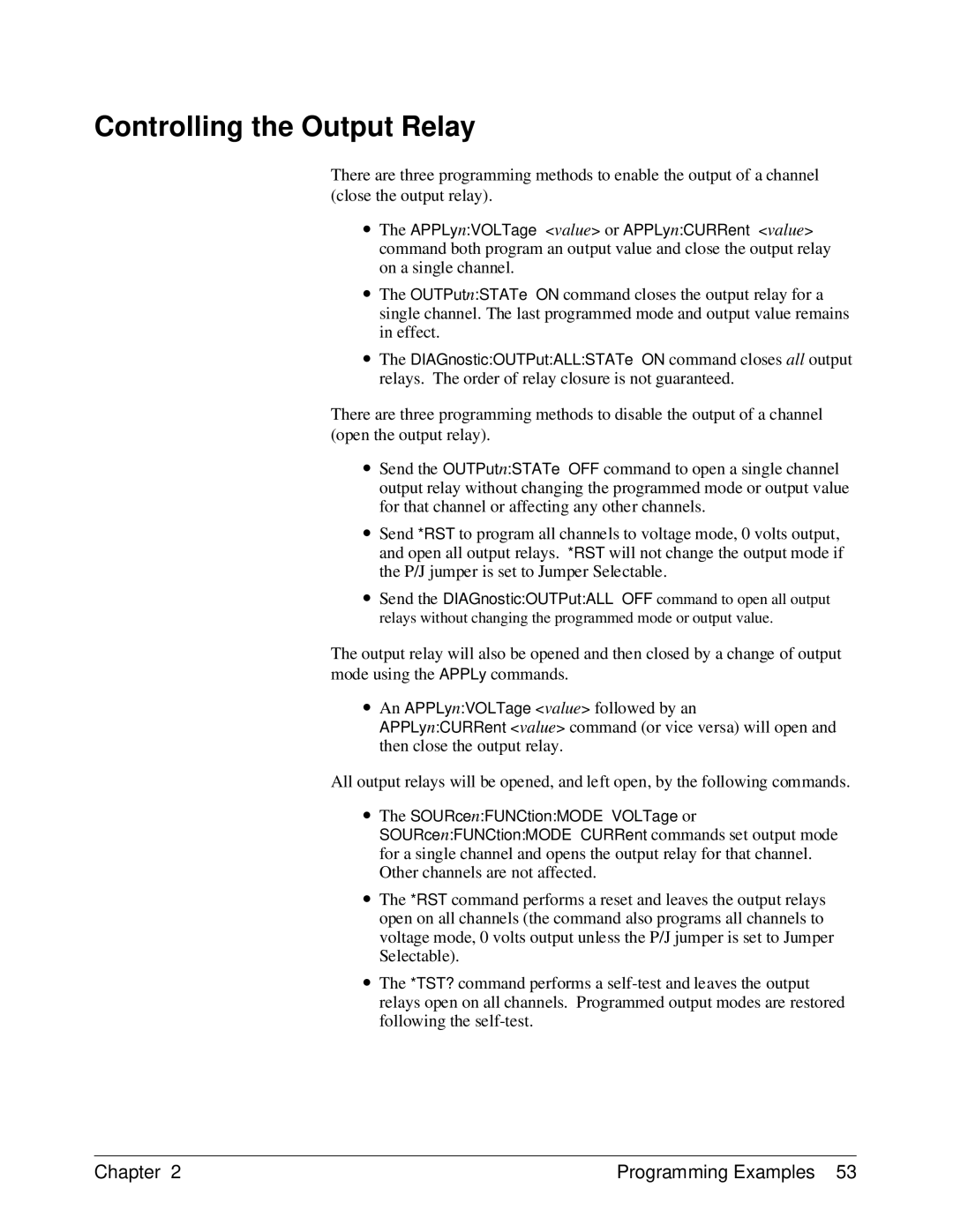 HP E1418A manual Controlling the Output Relay 