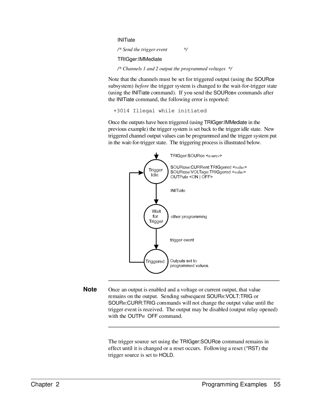 HP E1418A manual +3014 Illegal while initiated 