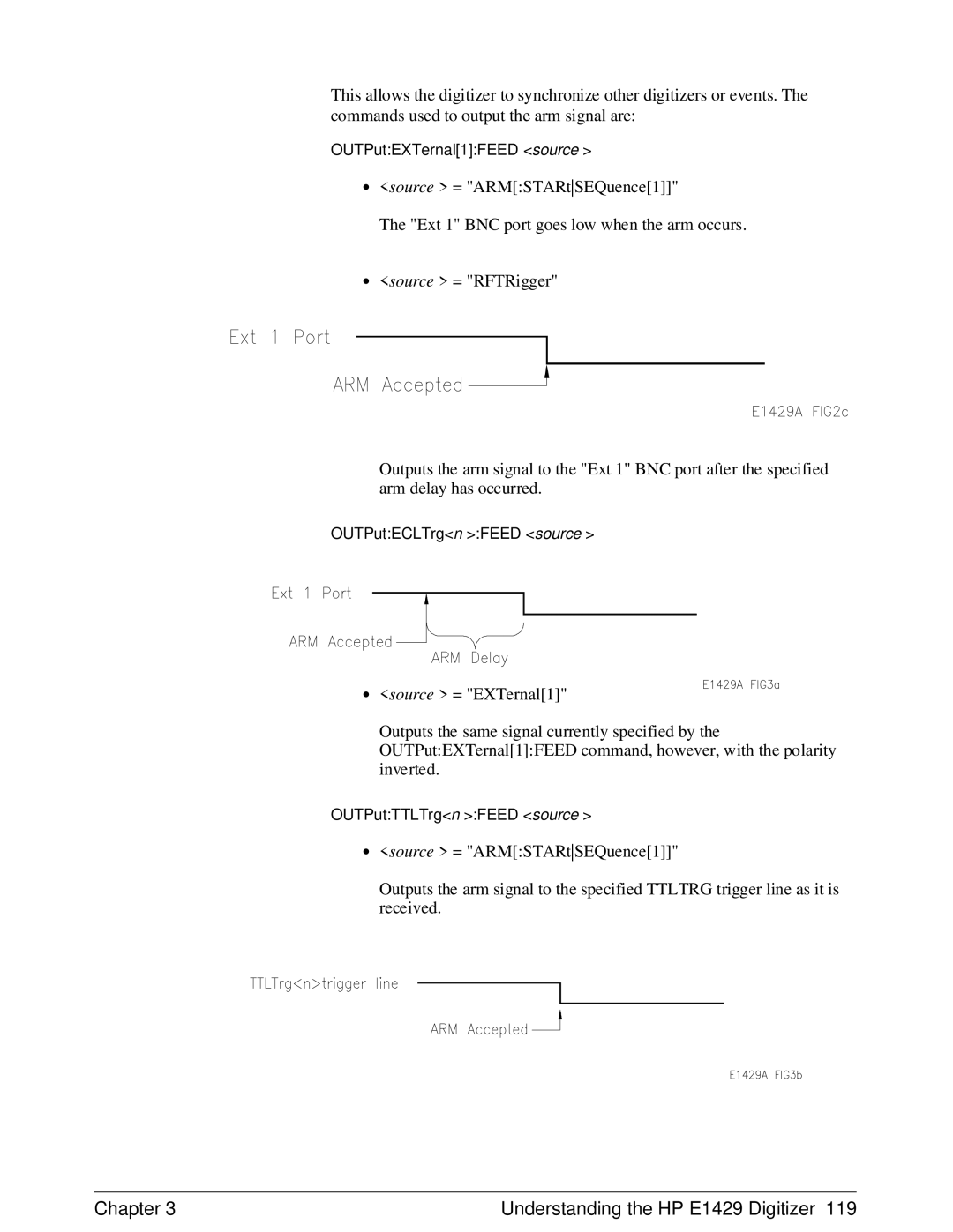 HP E1429A manual OUTPutEXTernal1FEED source 