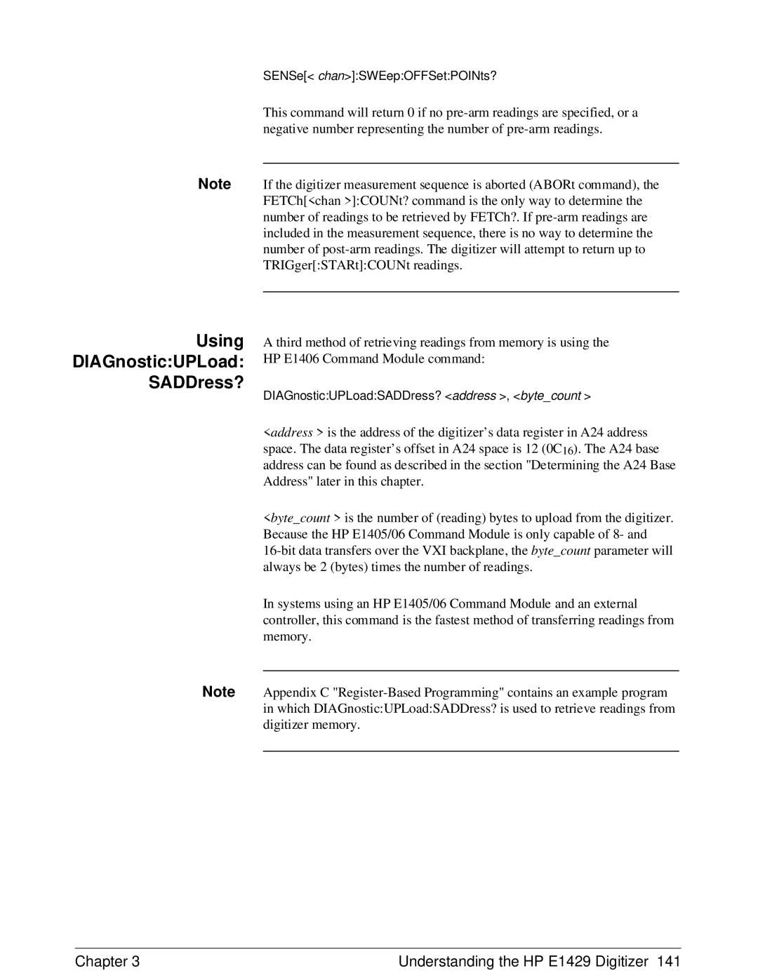 HP E1429A manual Using DIAGnosticUPLoad SADDress? 