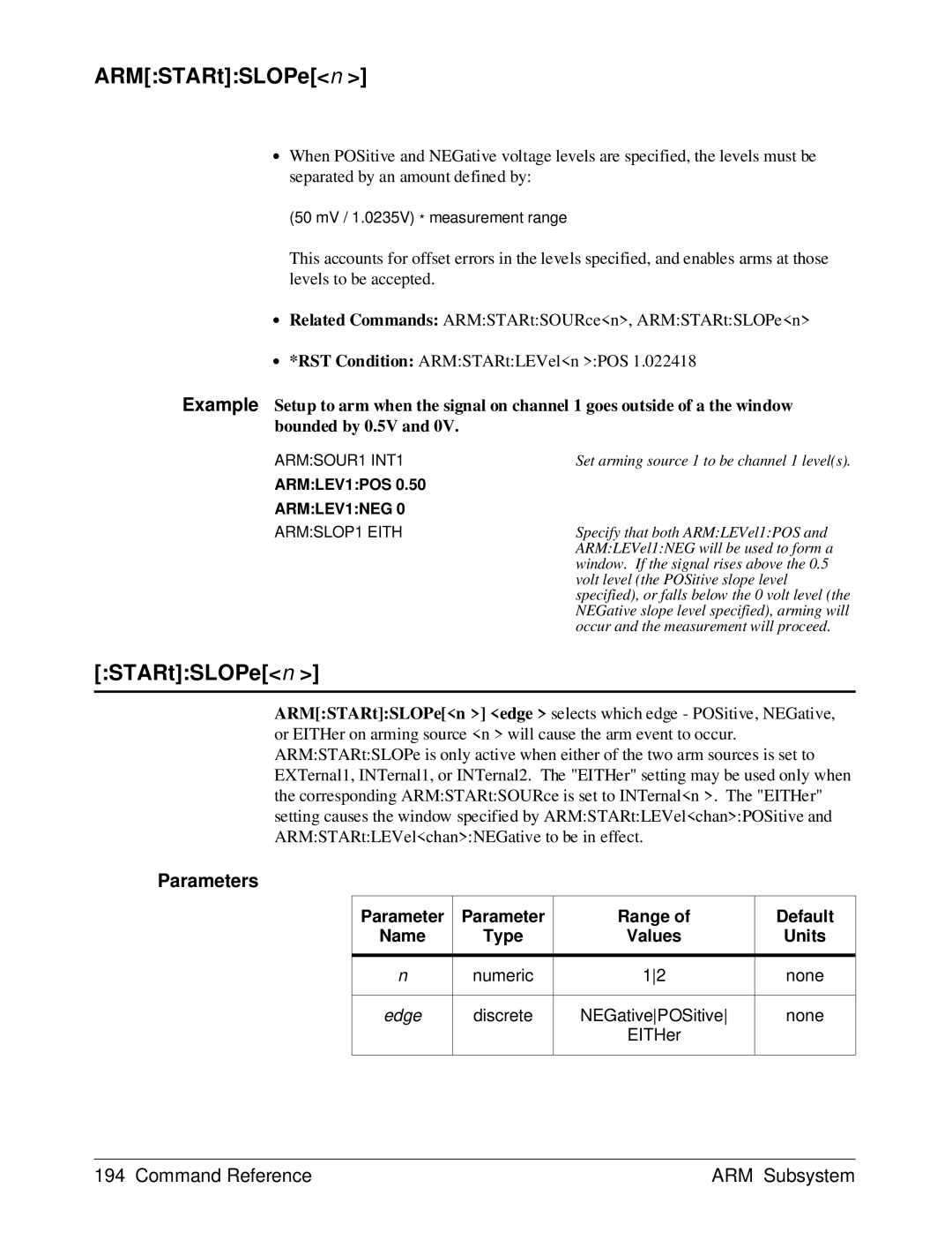 HP E1429A manual ARMSTARtSLOPen 