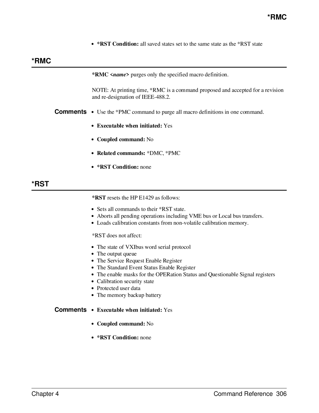 HP E1429A manual Rmc, Rst 