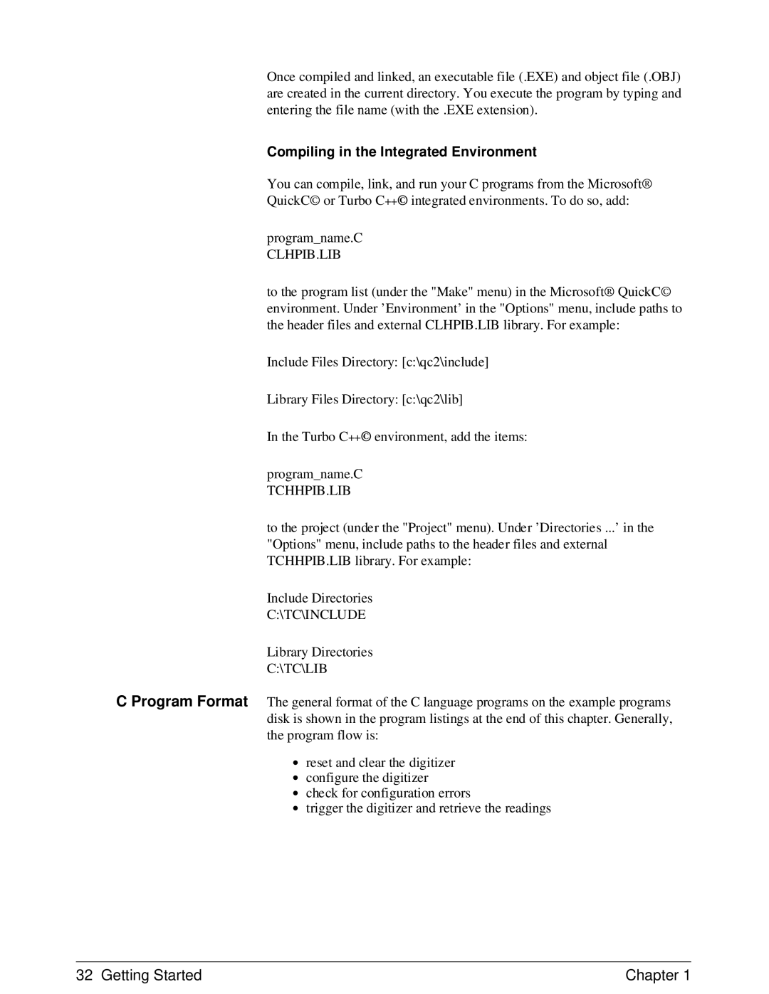 HP E1429A manual Compiling in the Integrated Environment, Clhpib.Lib 