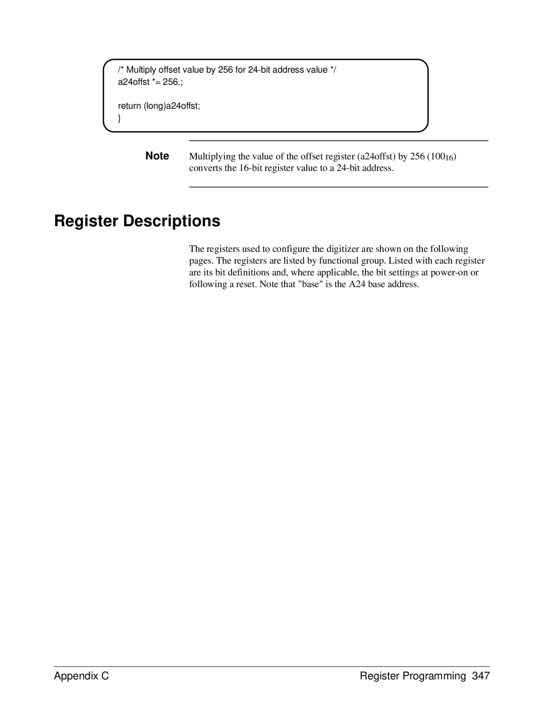 HP E1429A manual Register Descriptions 