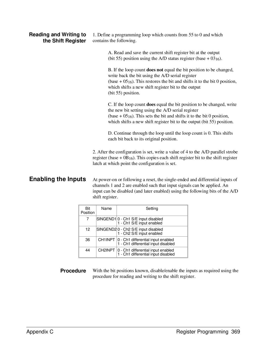 HP E1429A manual Bit Name Setting 