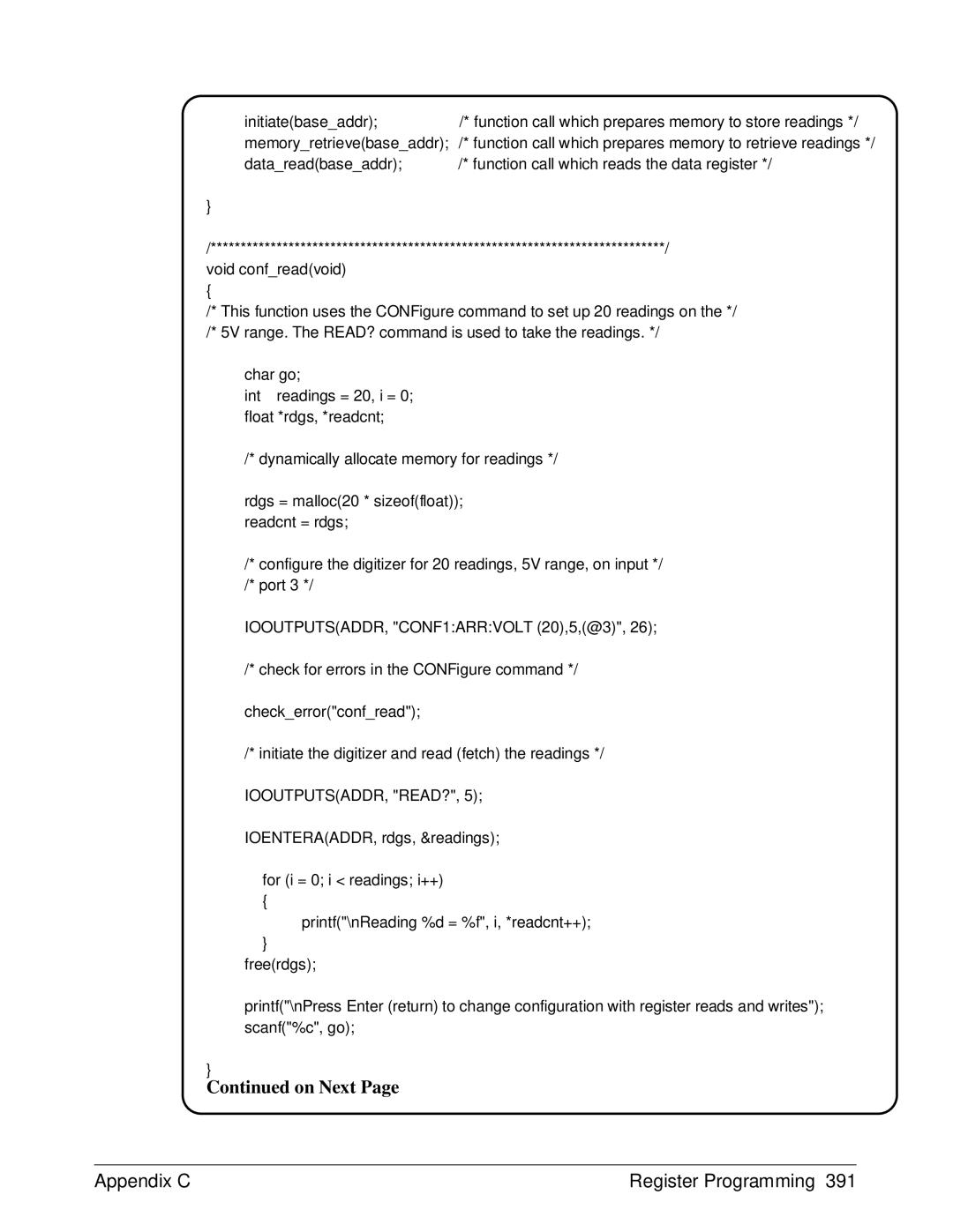 HP E1429A manual Iooutputsaddr, Read? 