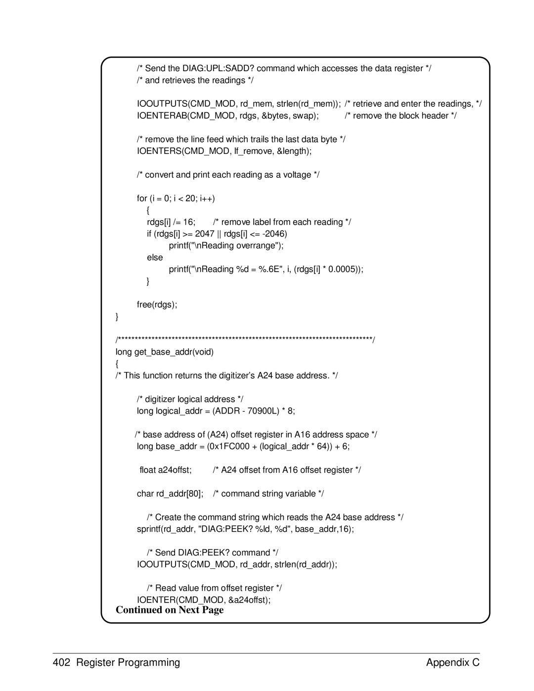 HP E1429A manual On Next 