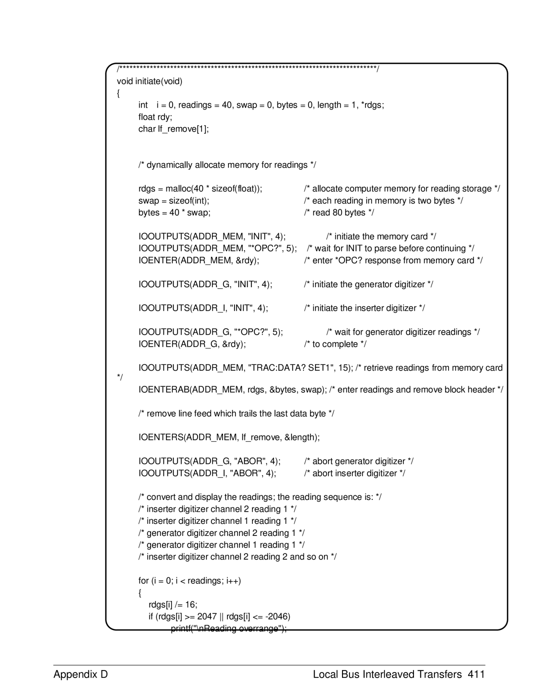 HP E1429A manual Iooutputsaddrmem, *Opc?, IOOUTPUTSADDRG, Abor, IOOUTPUTSADDRI, Abor 