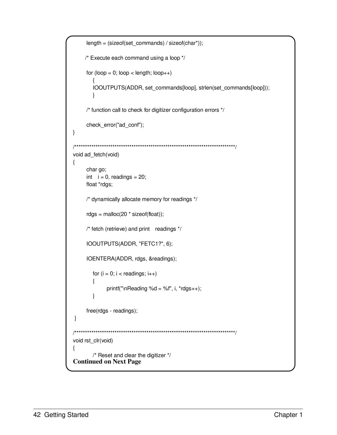 HP E1429A manual IOOUTPUTSADDR, FETC1? 