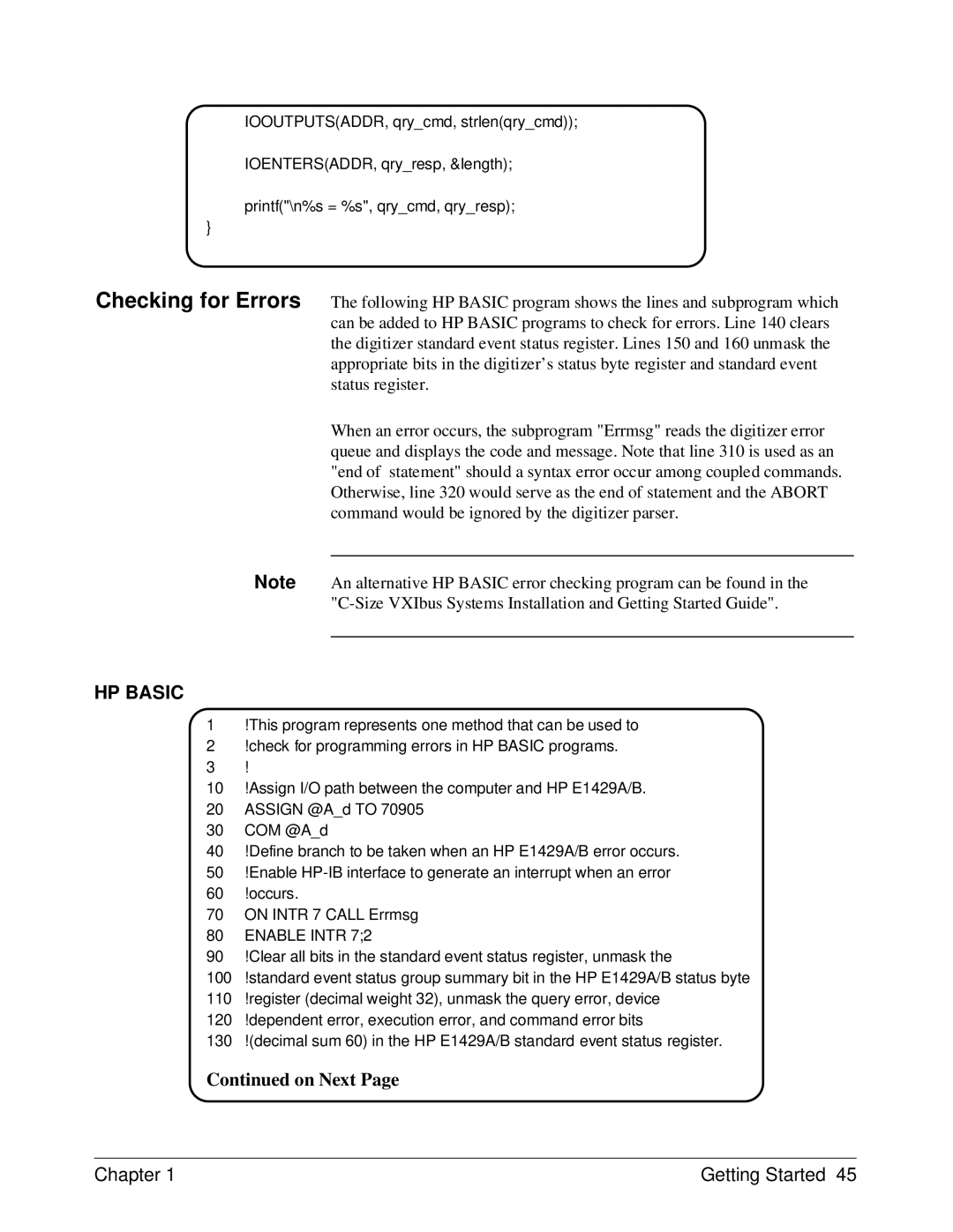 HP E1429A manual Enable Intr 