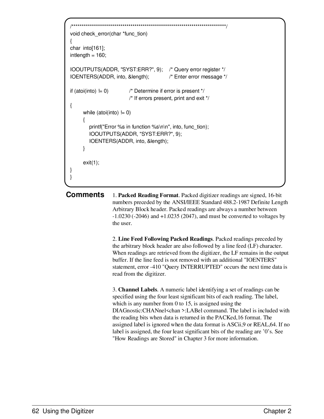 HP E1429A manual Iooutputsaddr, Systerr? 