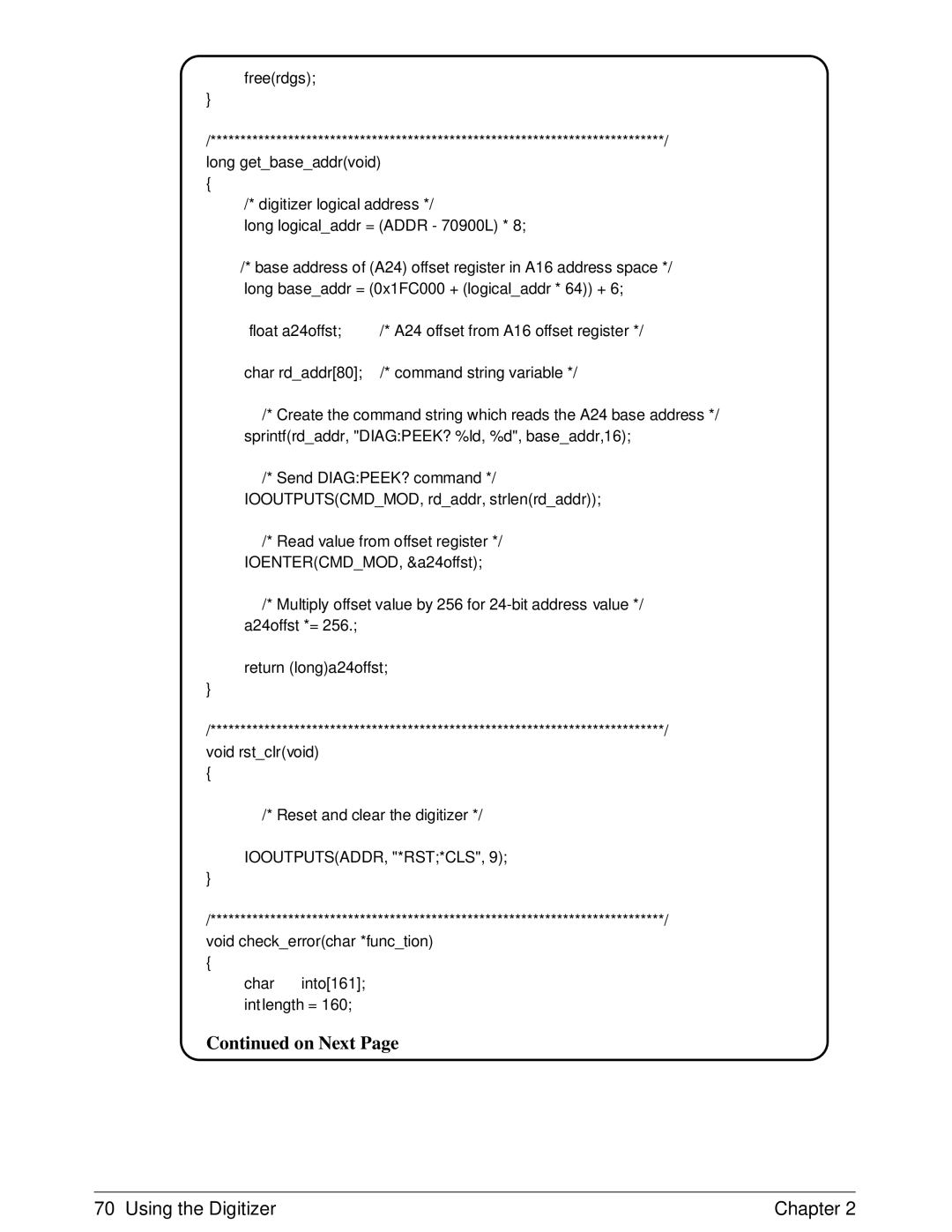 HP E1429A manual Iooutputsaddr, *Rst*Cls 