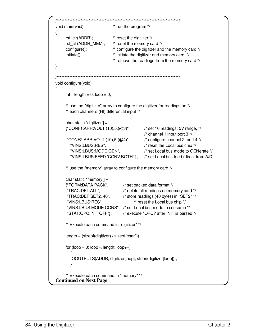 HP E1429A manual Vinslbusres, Vinslbusmode GEN, Vinslbusfeed ’CONVBOTH’, Formdata Pack, Tracdelall, Vinslbusmode Cons 