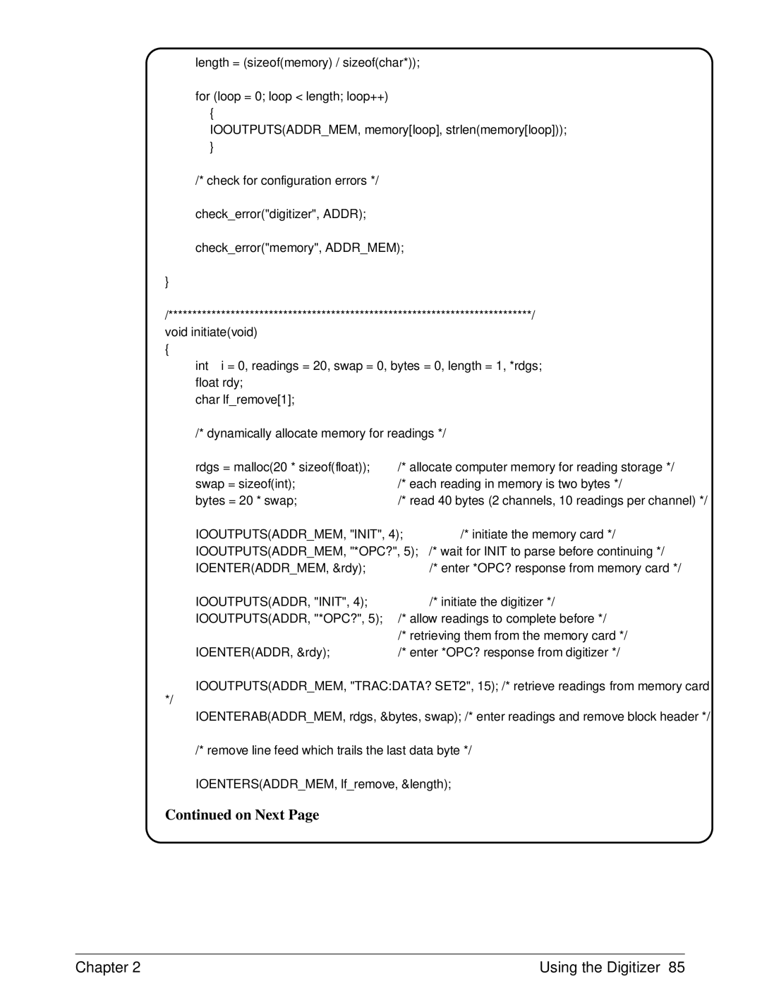 HP E1429A manual IOOUTPUTSADDRMEM, Init, IOOUTPUTSADDR, Init 