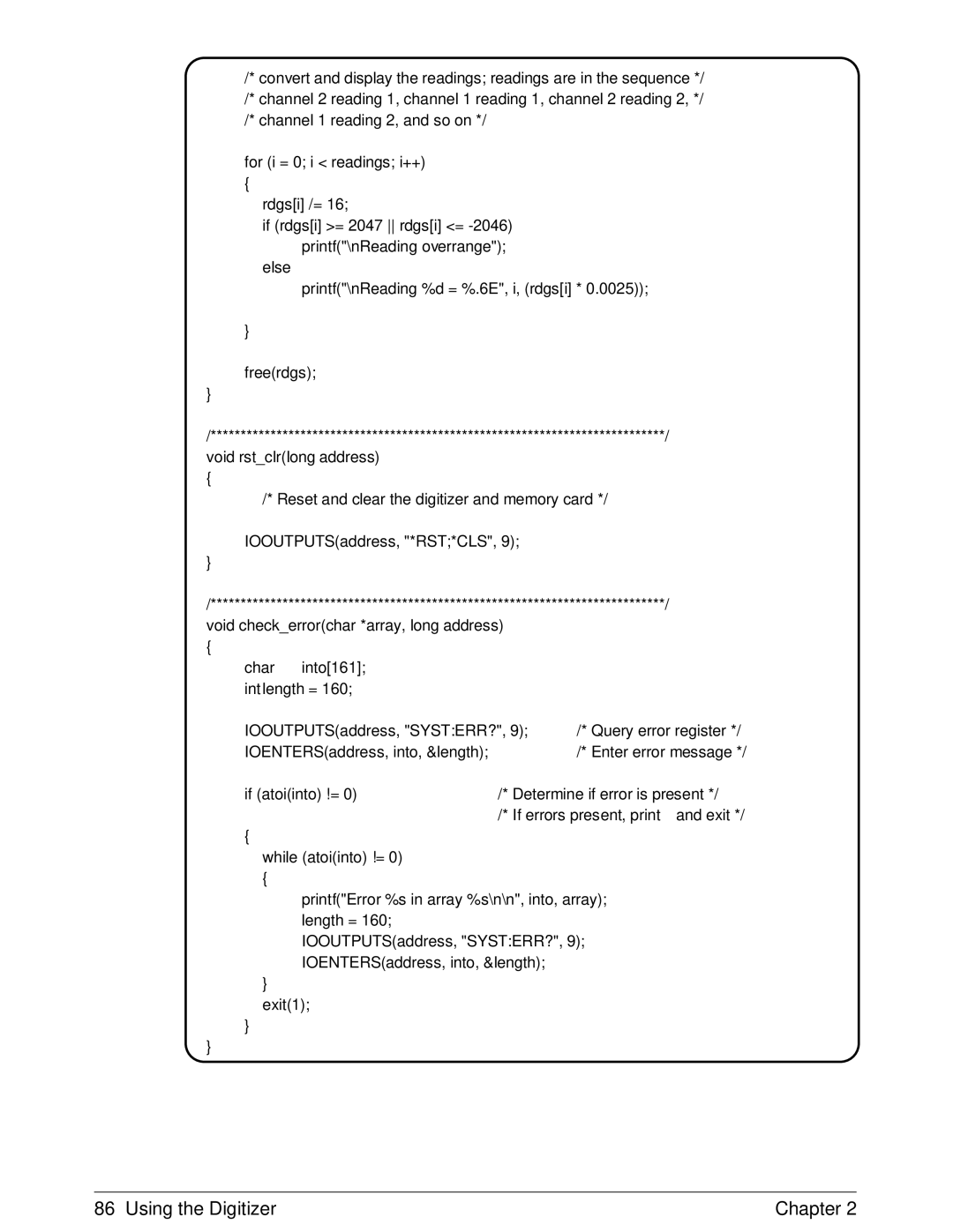 HP E1429A manual Using the Digitizer Chapter 