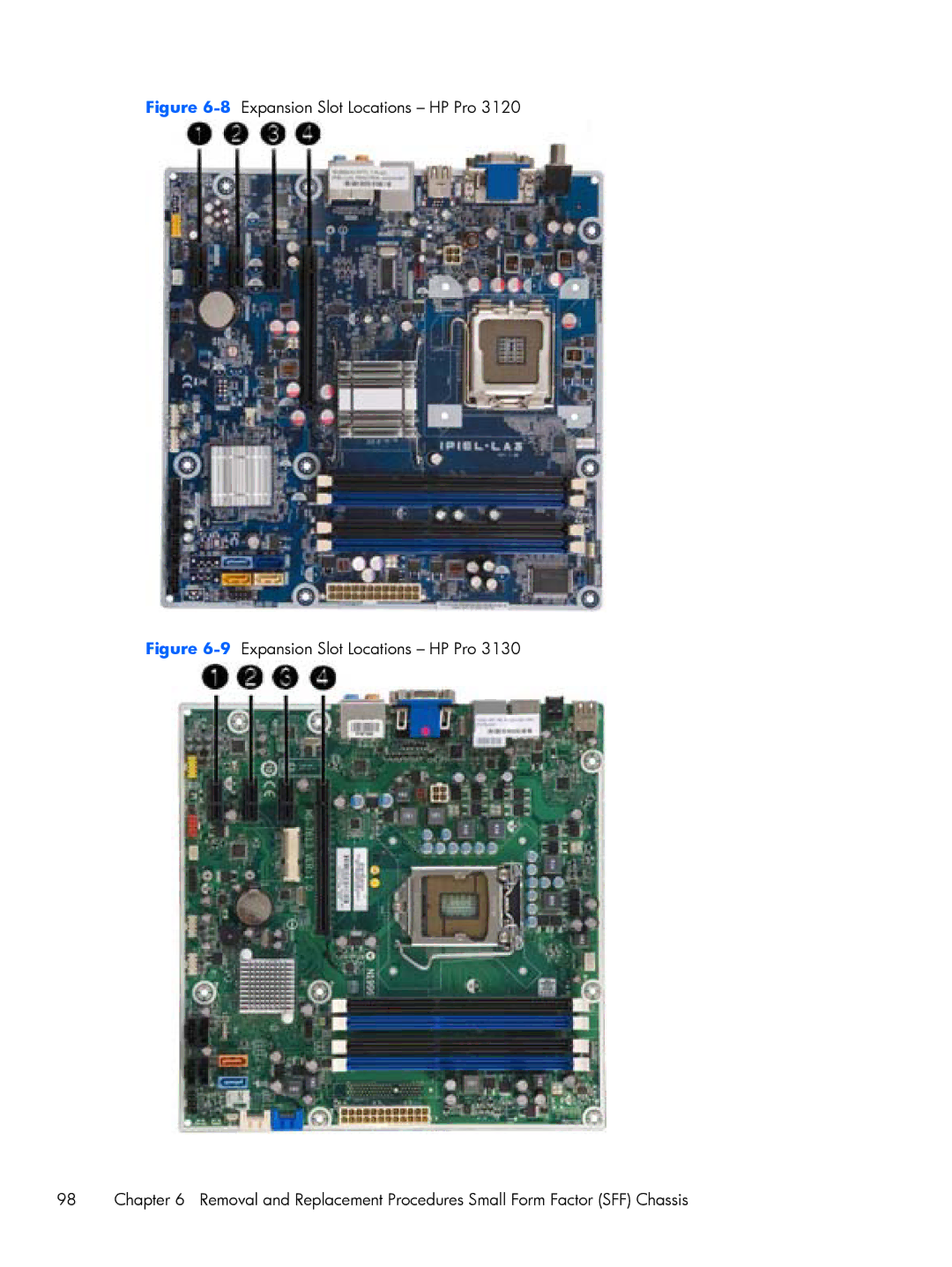 HP E1Y97UT 11.6' E1Y97UT#ABA manual 8Expansion Slot Locations HP Pro 