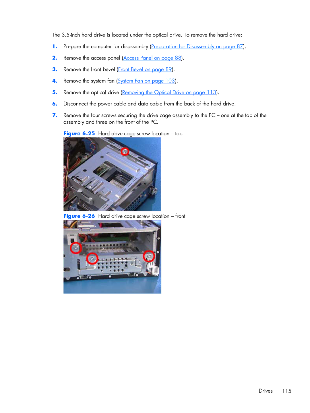 HP E1Y97UT 11.6' E1Y97UT#ABA manual Remove the optical drive Removing the Optical Drive on 