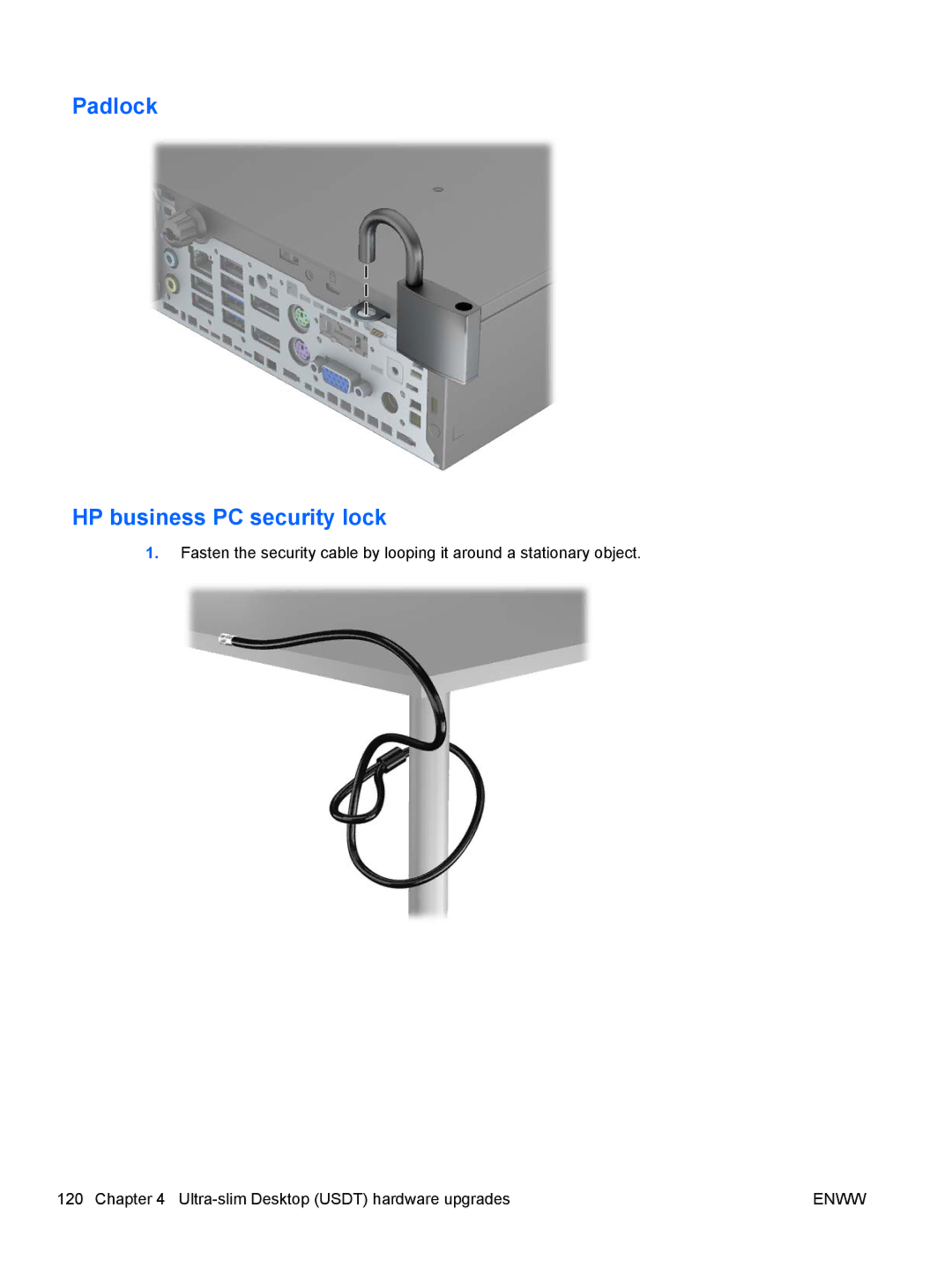 HP E1Z94UT E1Z94UT#ABA manual Padlock HP business PC security lock 