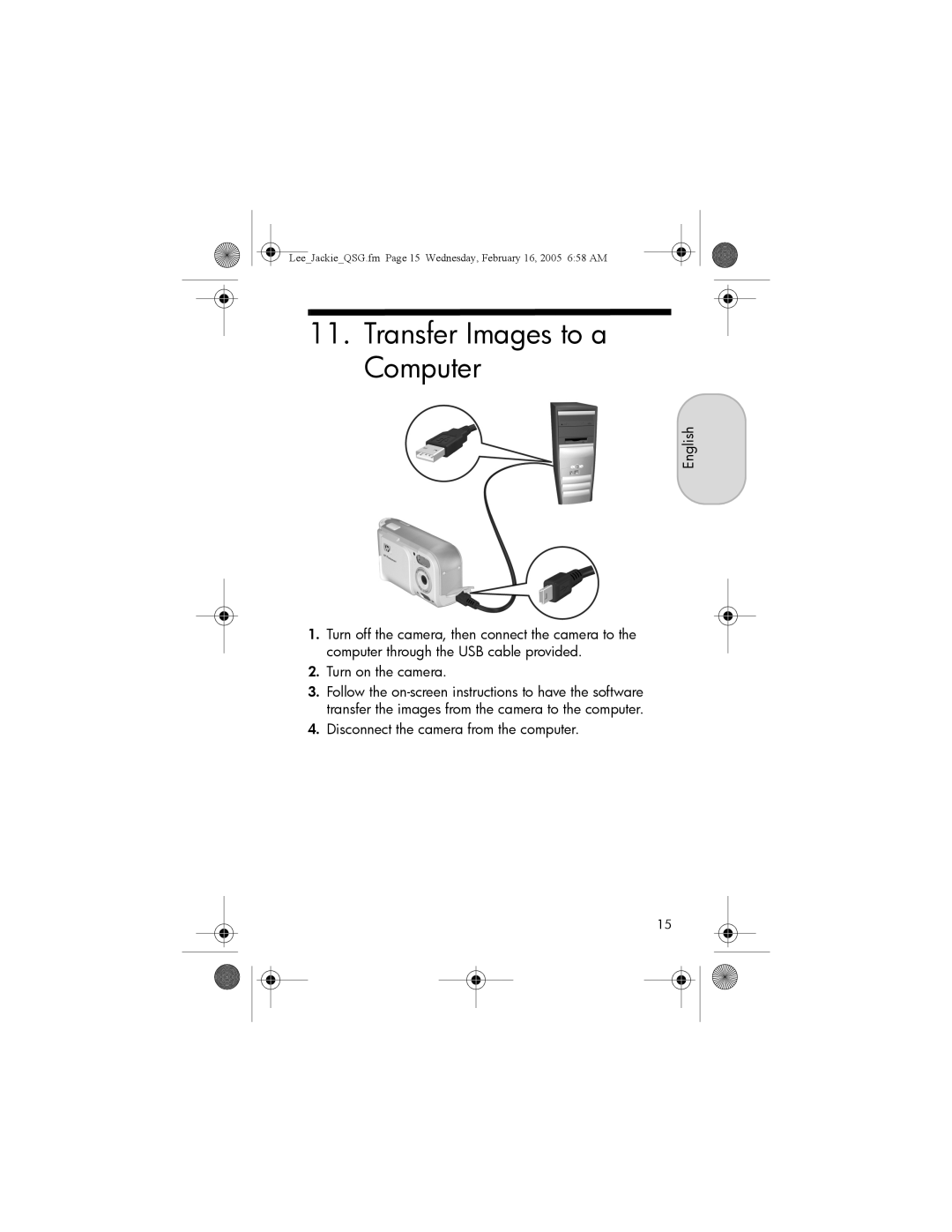 HP E217 manual Transfer Images to a Computer 