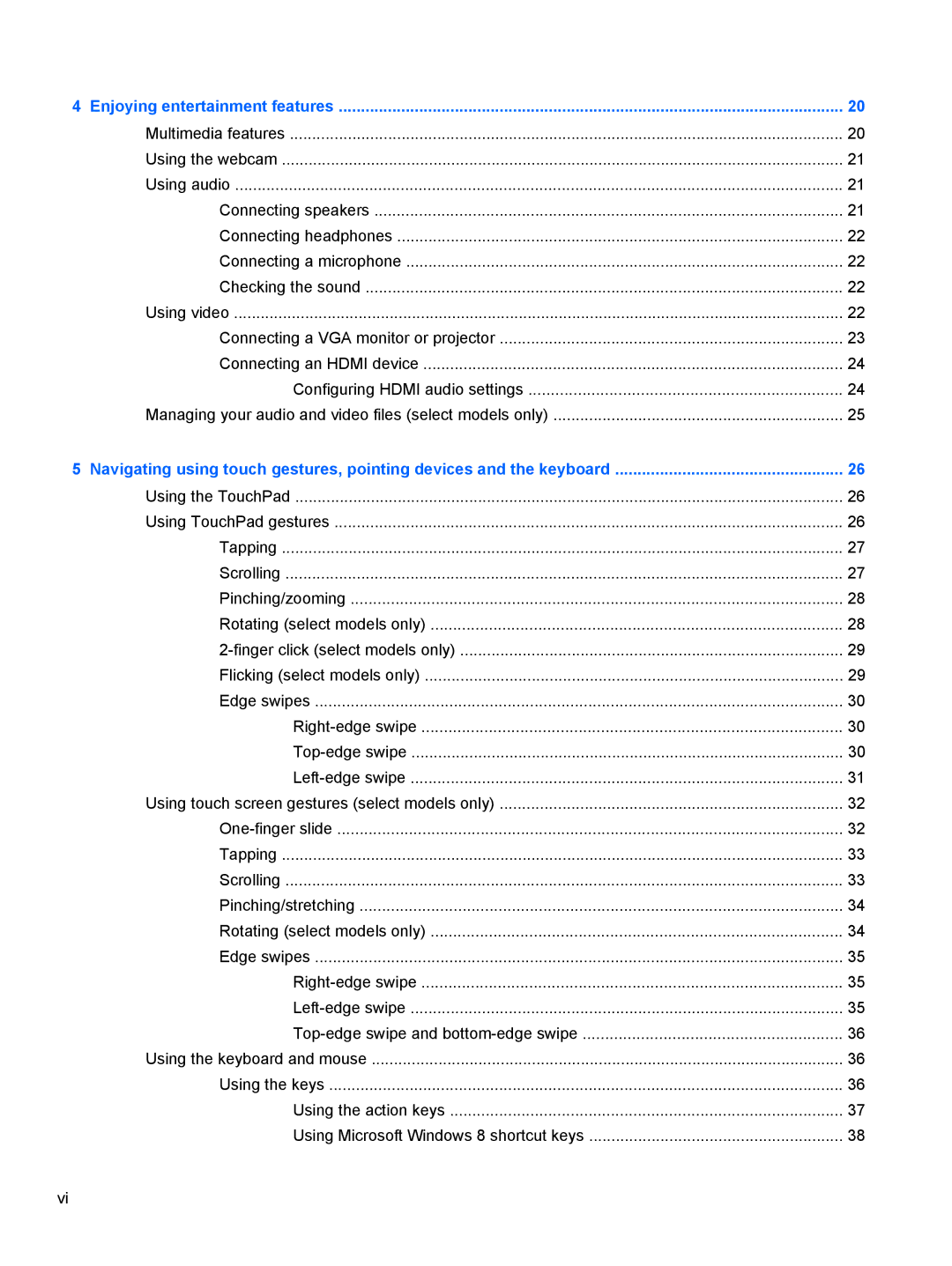 HP E2S18UAABA manual Enjoying entertainment features 