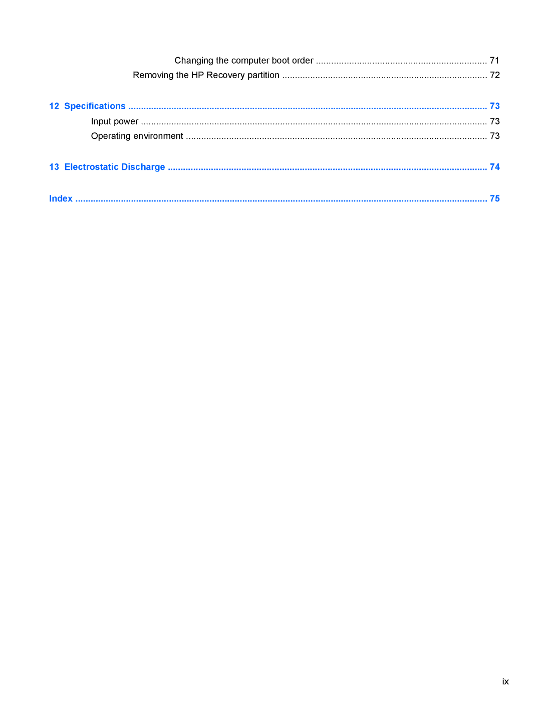 HP E2S18UAABA manual Input power Operating environment 