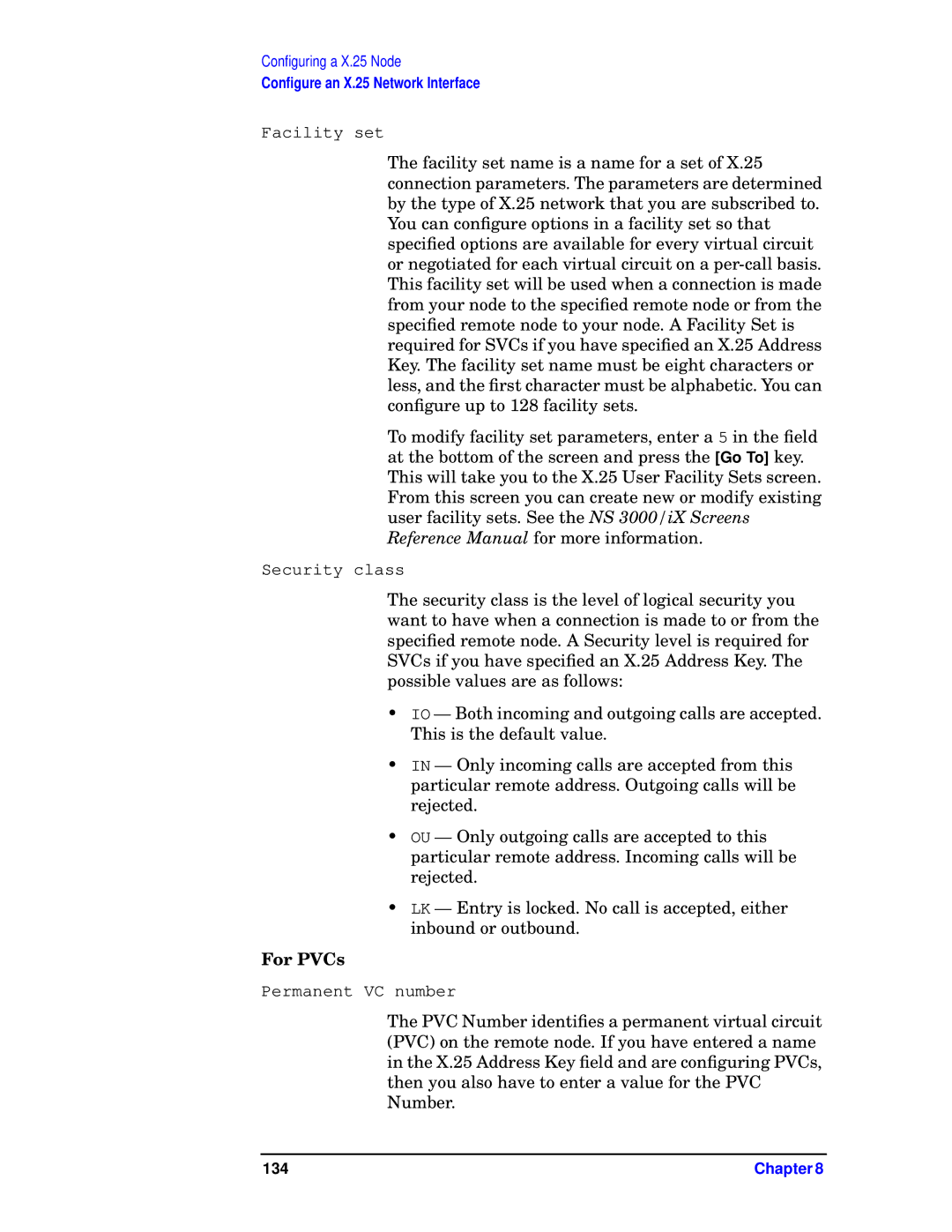 HP E3000 MPE/IX, E3000/IX manual For PVCs 