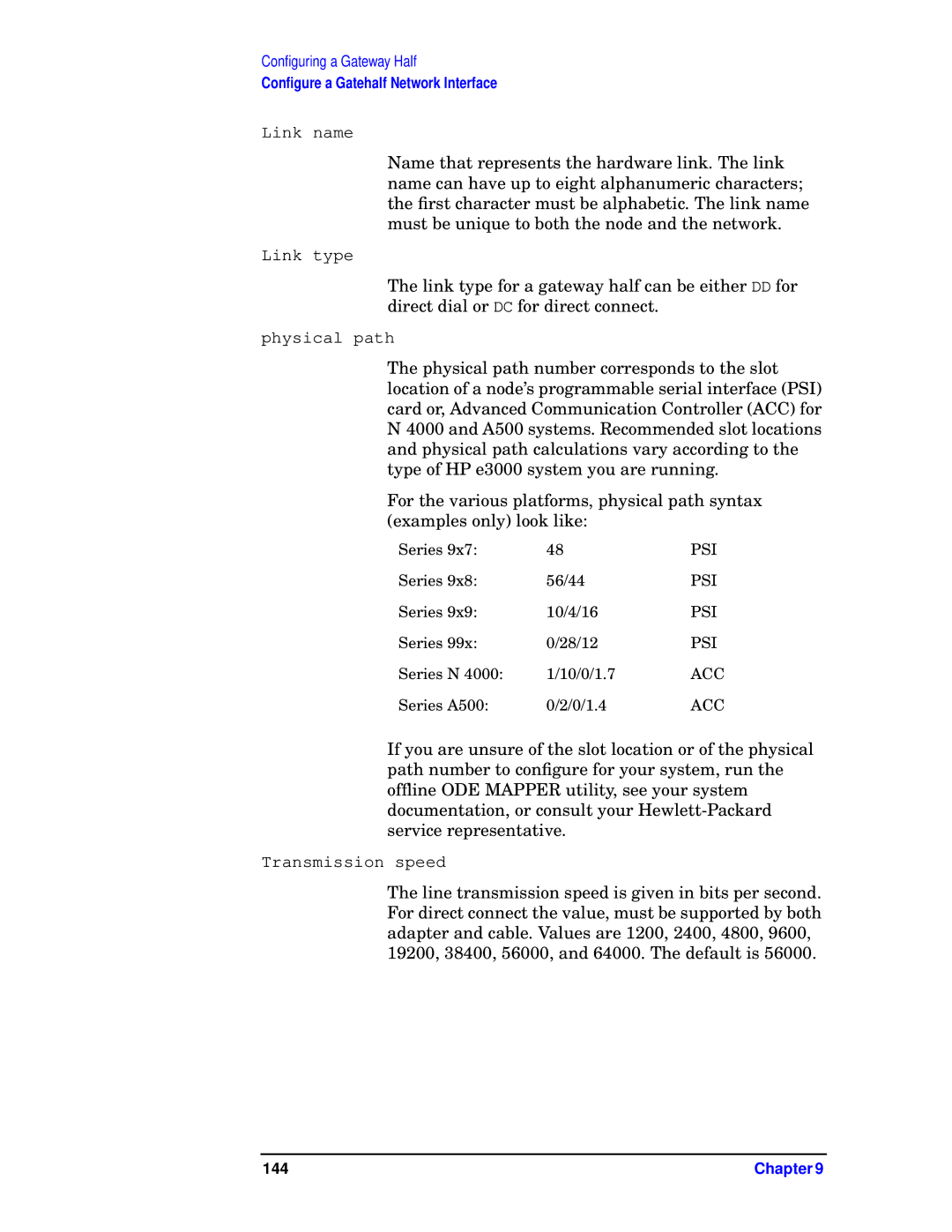 HP E3000 MPE/IX, E3000/IX manual Link type 