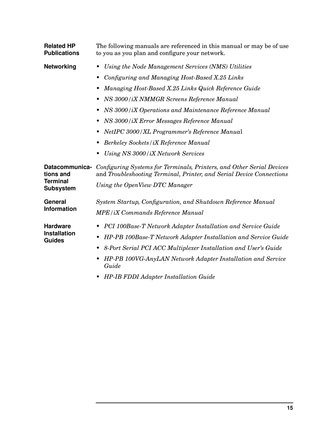 HP E3000/IX, E3000 MPE/IX manual Related HP 