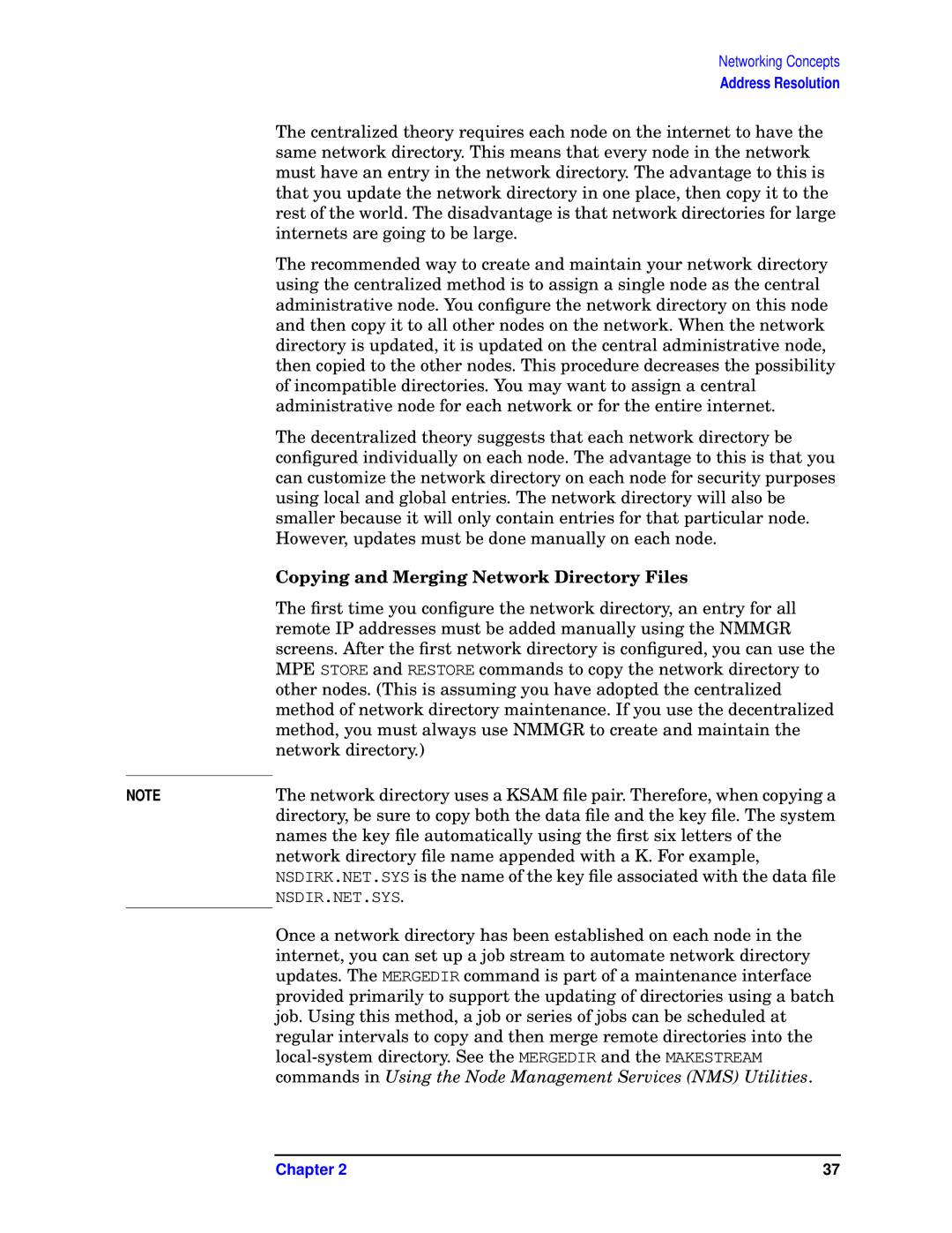 HP E3000/IX, E3000 MPE/IX manual Copying and Merging Network Directory Files 