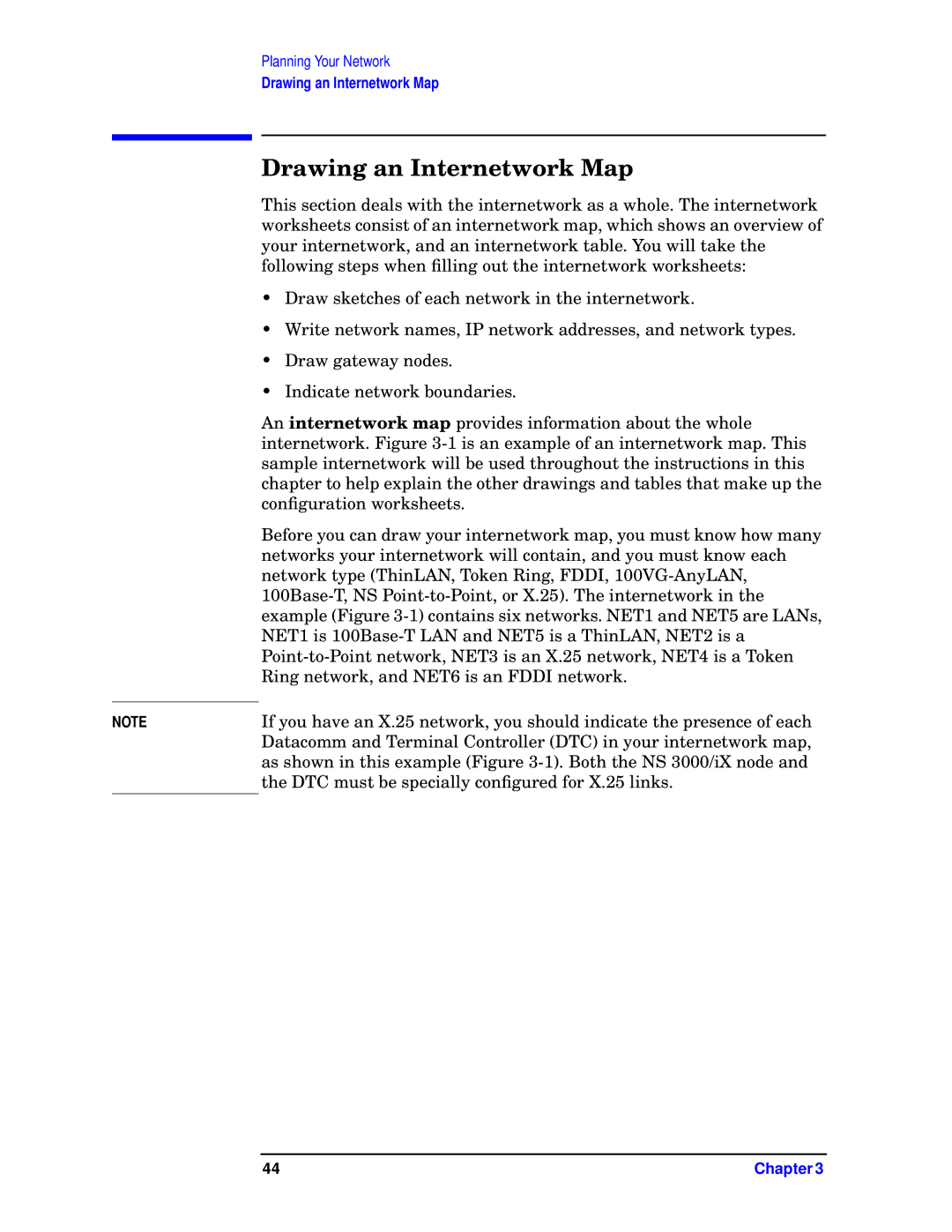 HP E3000 MPE/IX, E3000/IX manual Drawing an Internetwork Map 