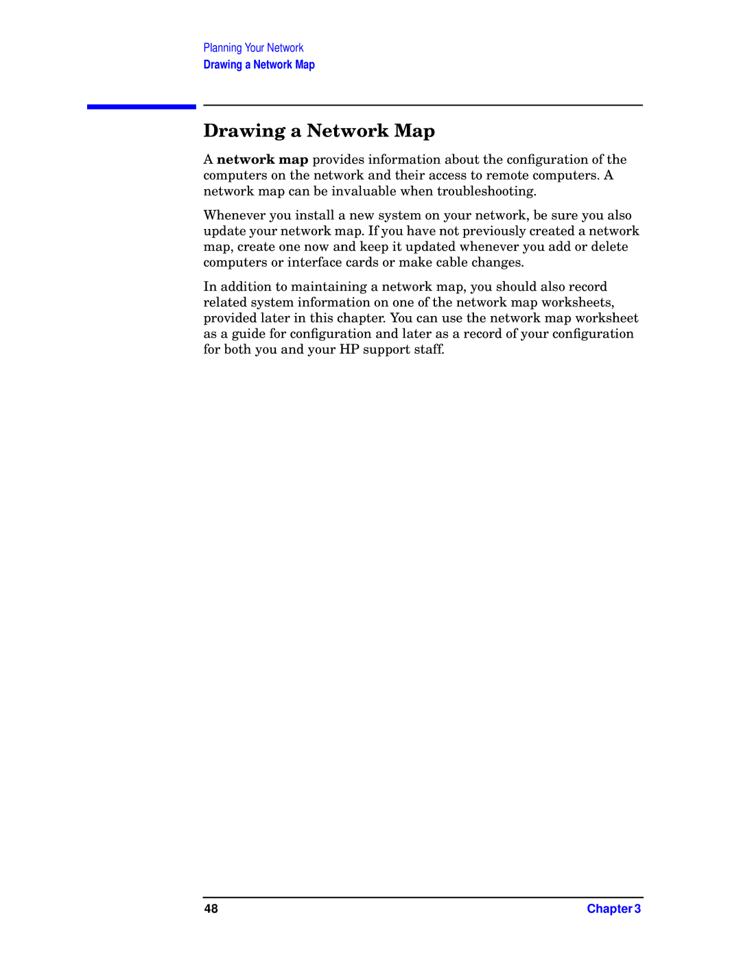 HP E3000 MPE/IX, E3000/IX manual Drawing a Network Map 